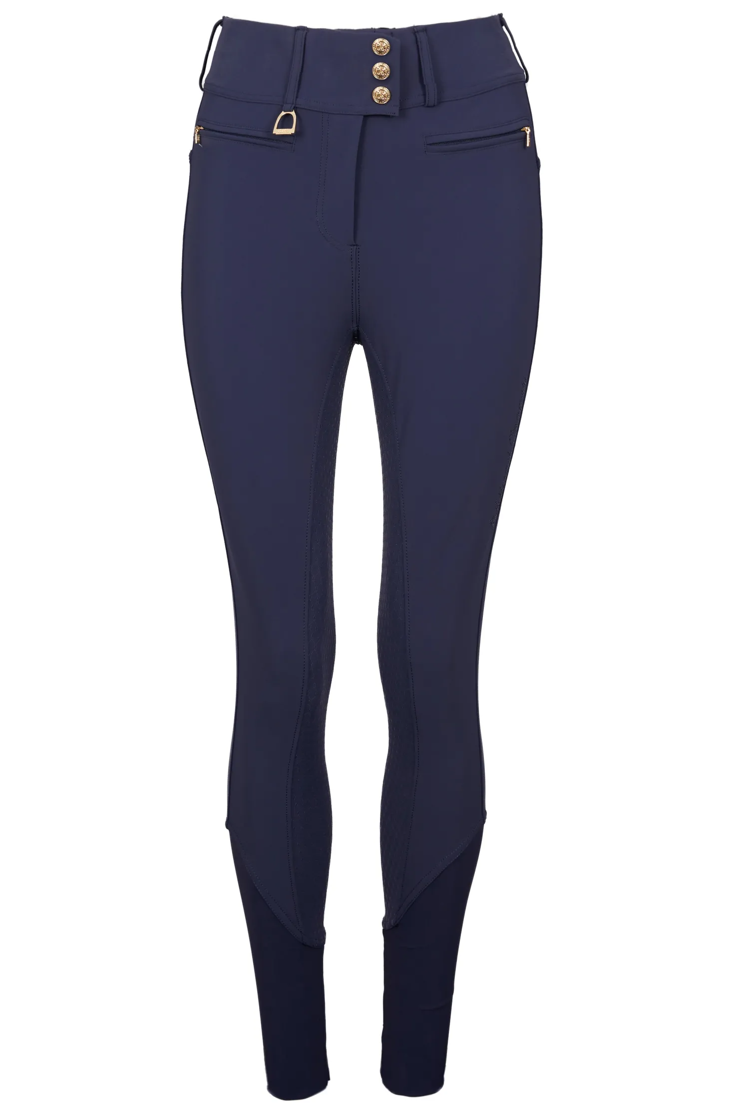 Premium High Rise Breeches (Yale Blue)