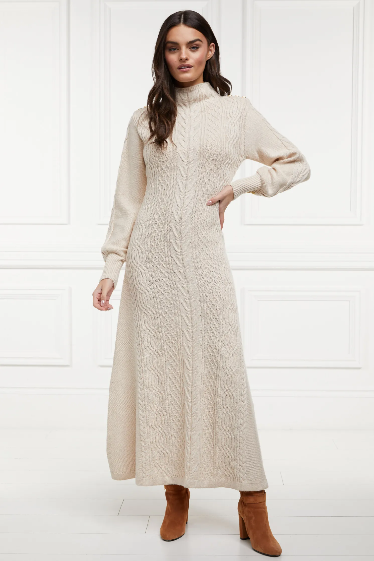 Rachel Maxi Dress (Oatmeal)