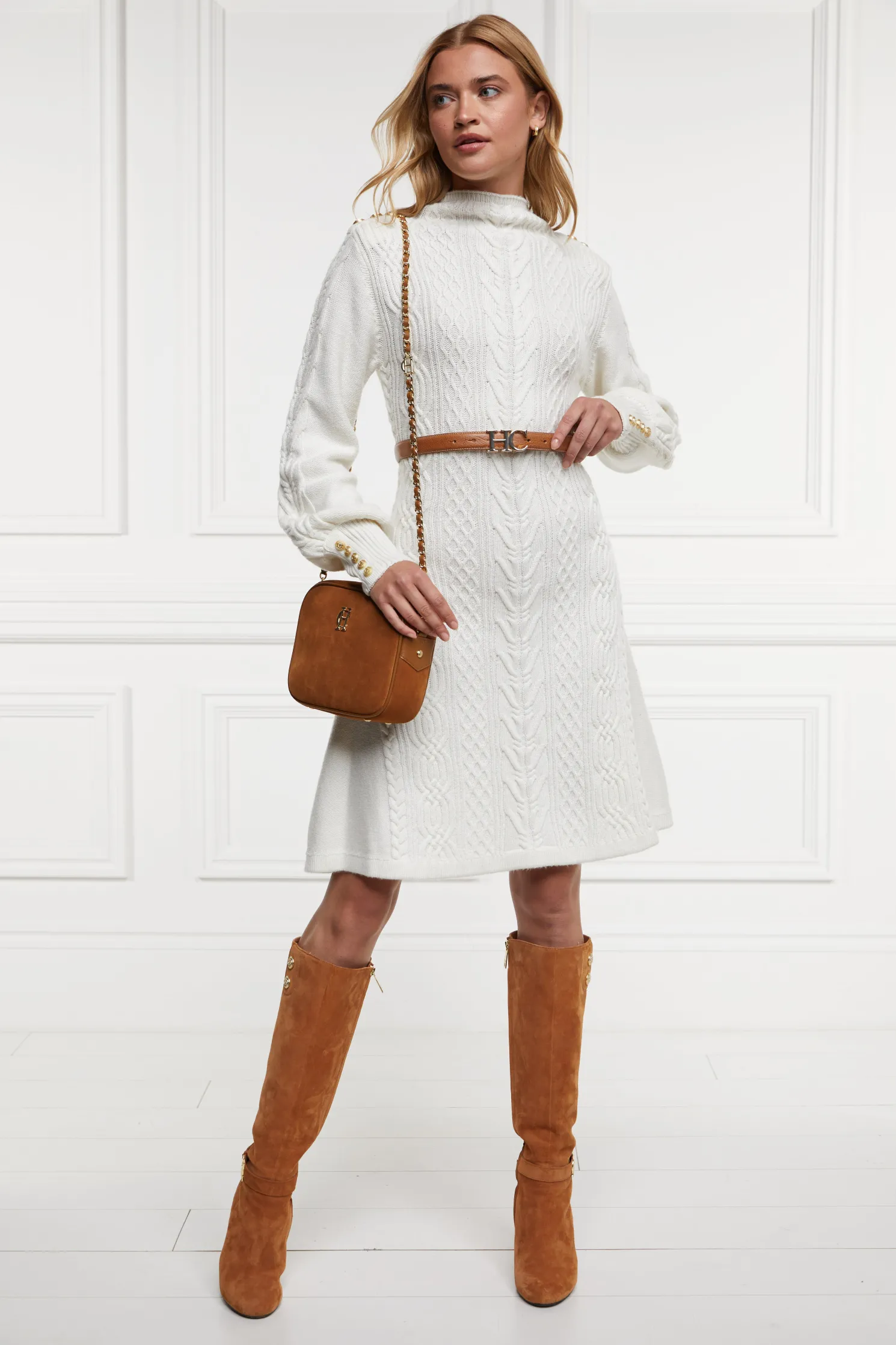 Rachel Mini Dress (Oyster)