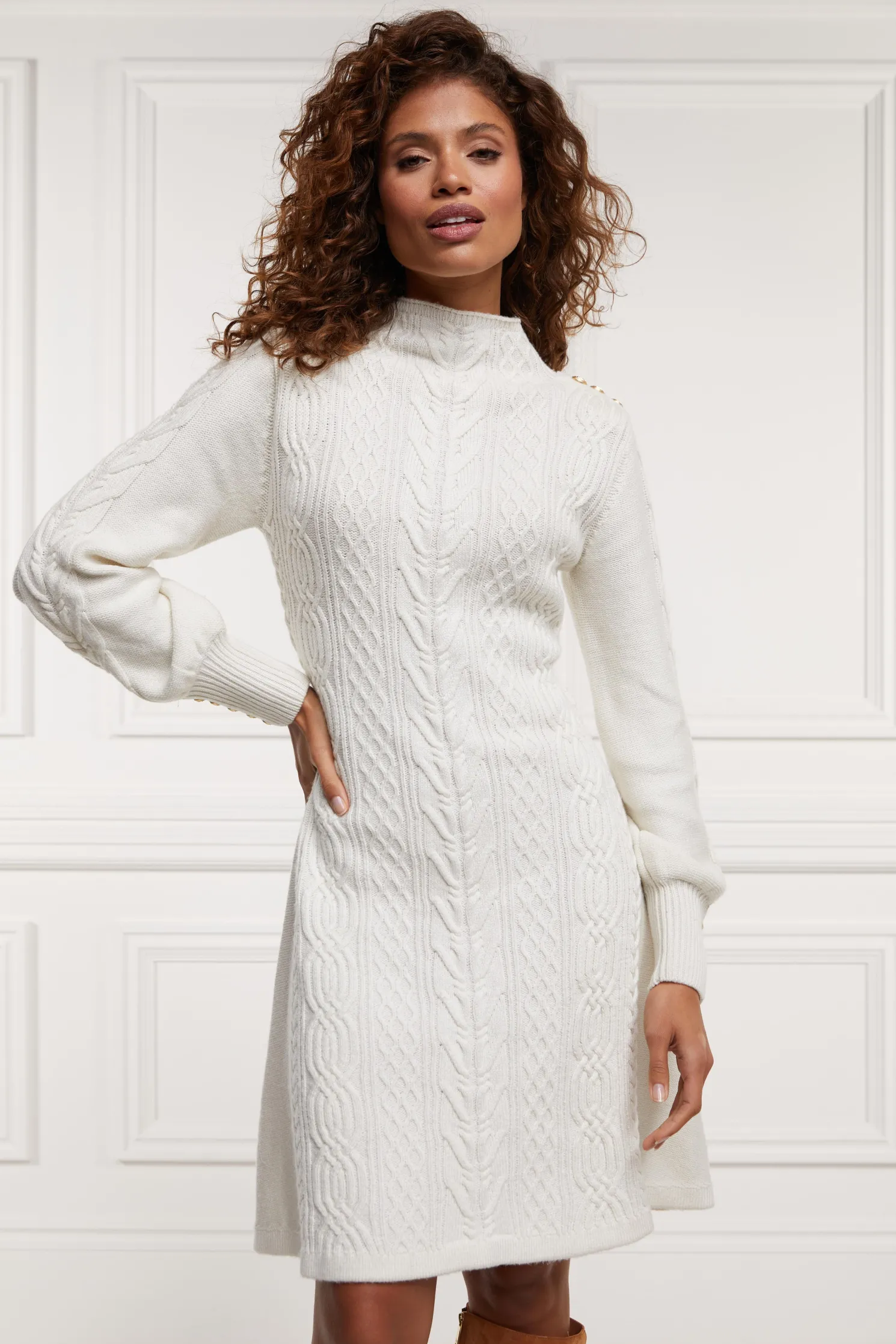 Rachel Mini Dress (Oyster)