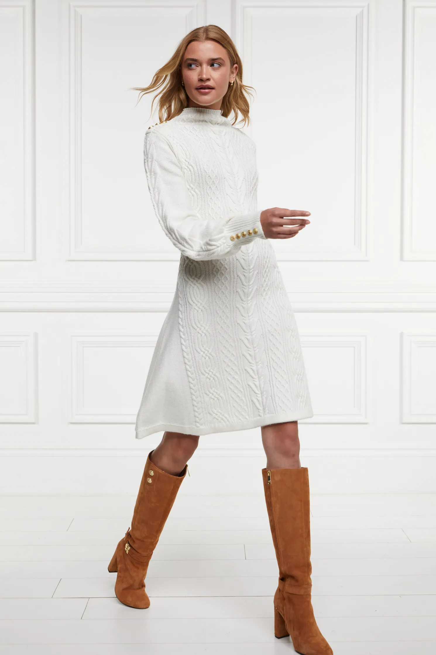 Rachel Mini Dress (Oyster)