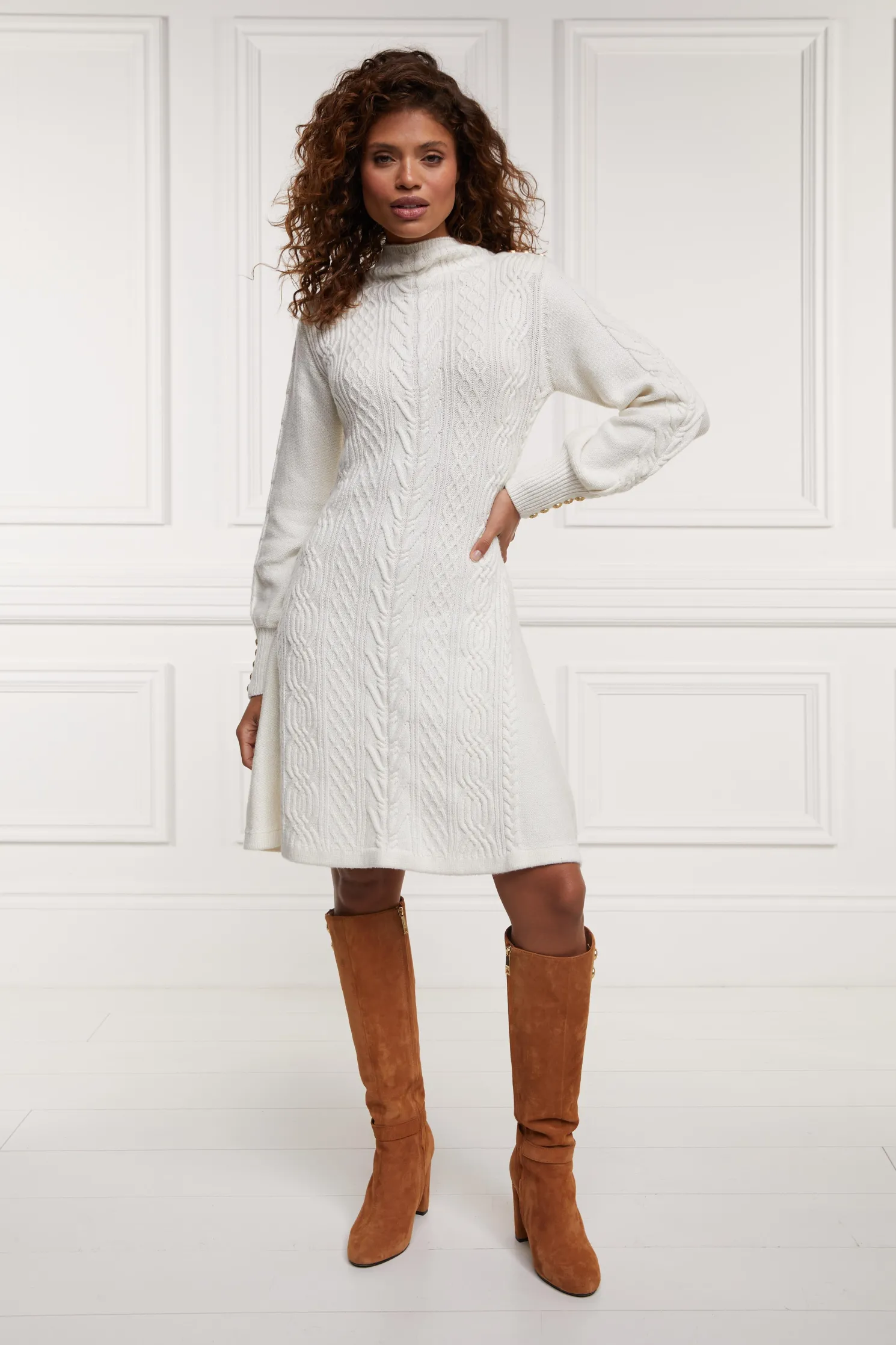 Rachel Mini Dress (Oyster)