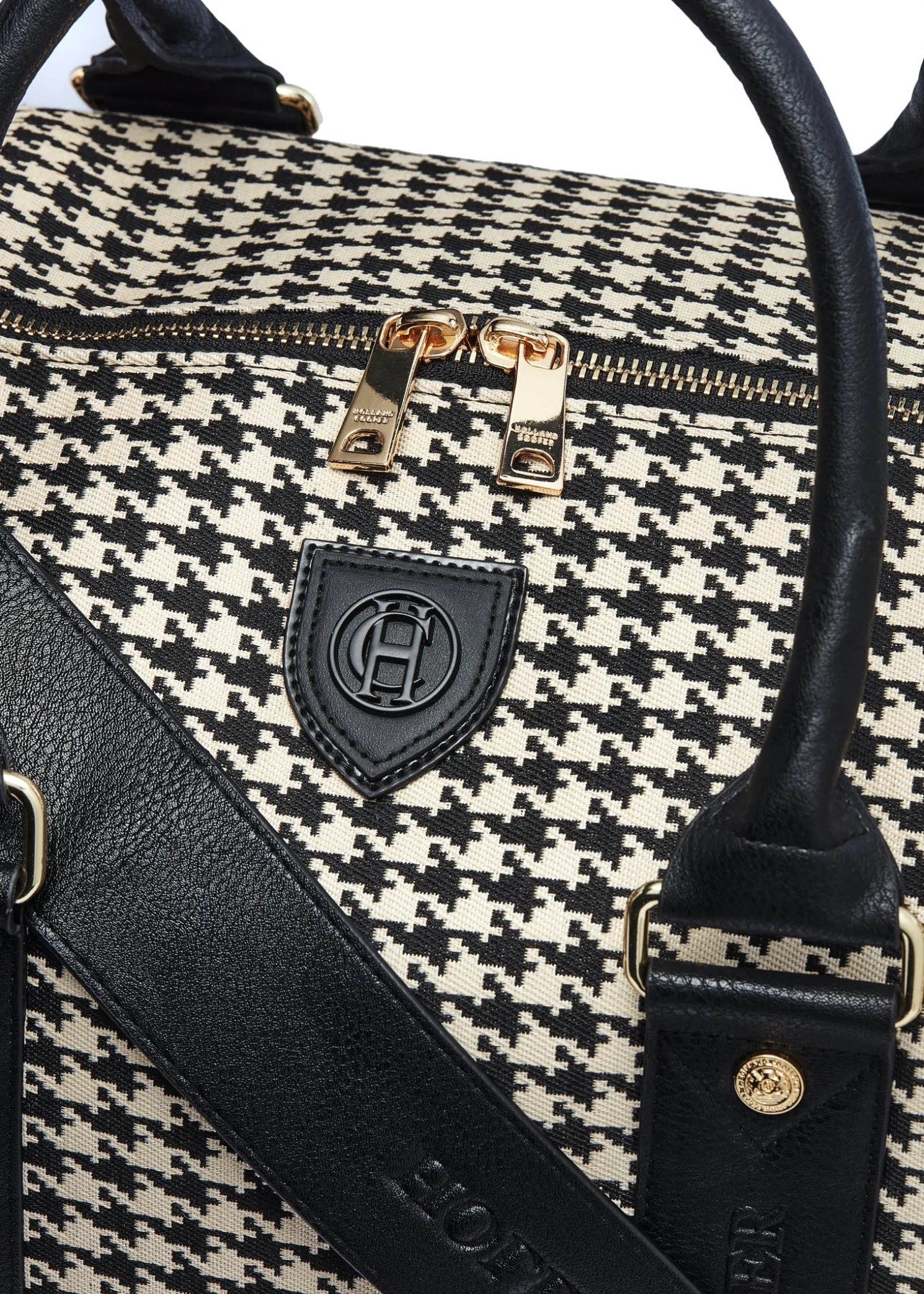 Regency Holdall (Ecru Houndstooth)