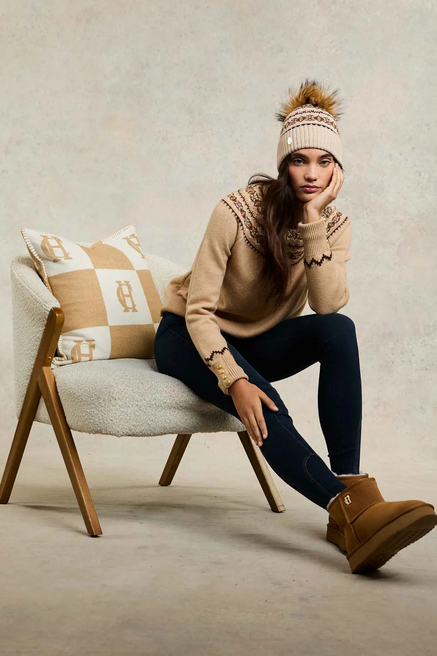 Shearling Platform Boot (Tan)