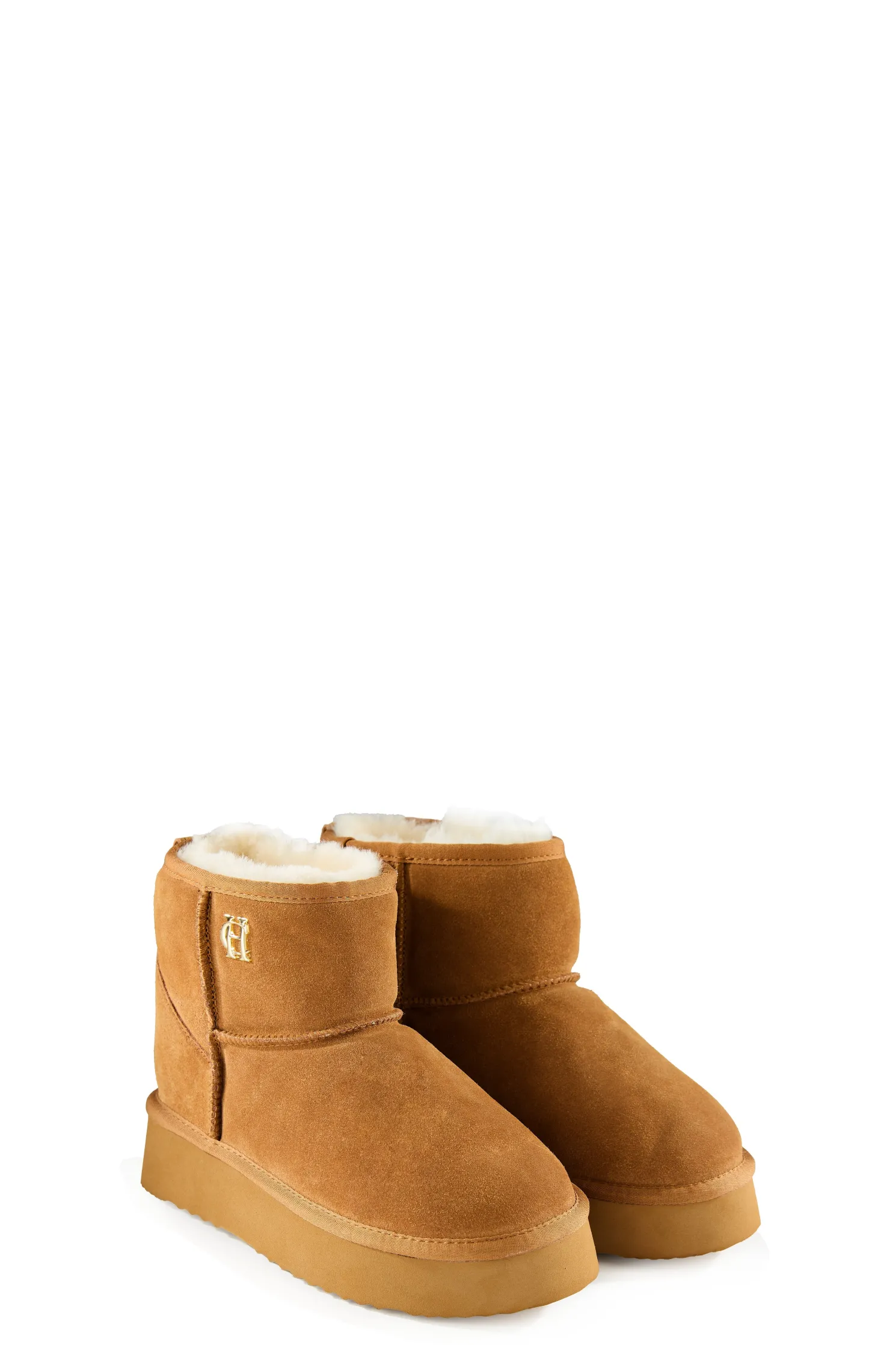 Shearling Platform Boot (Tan)