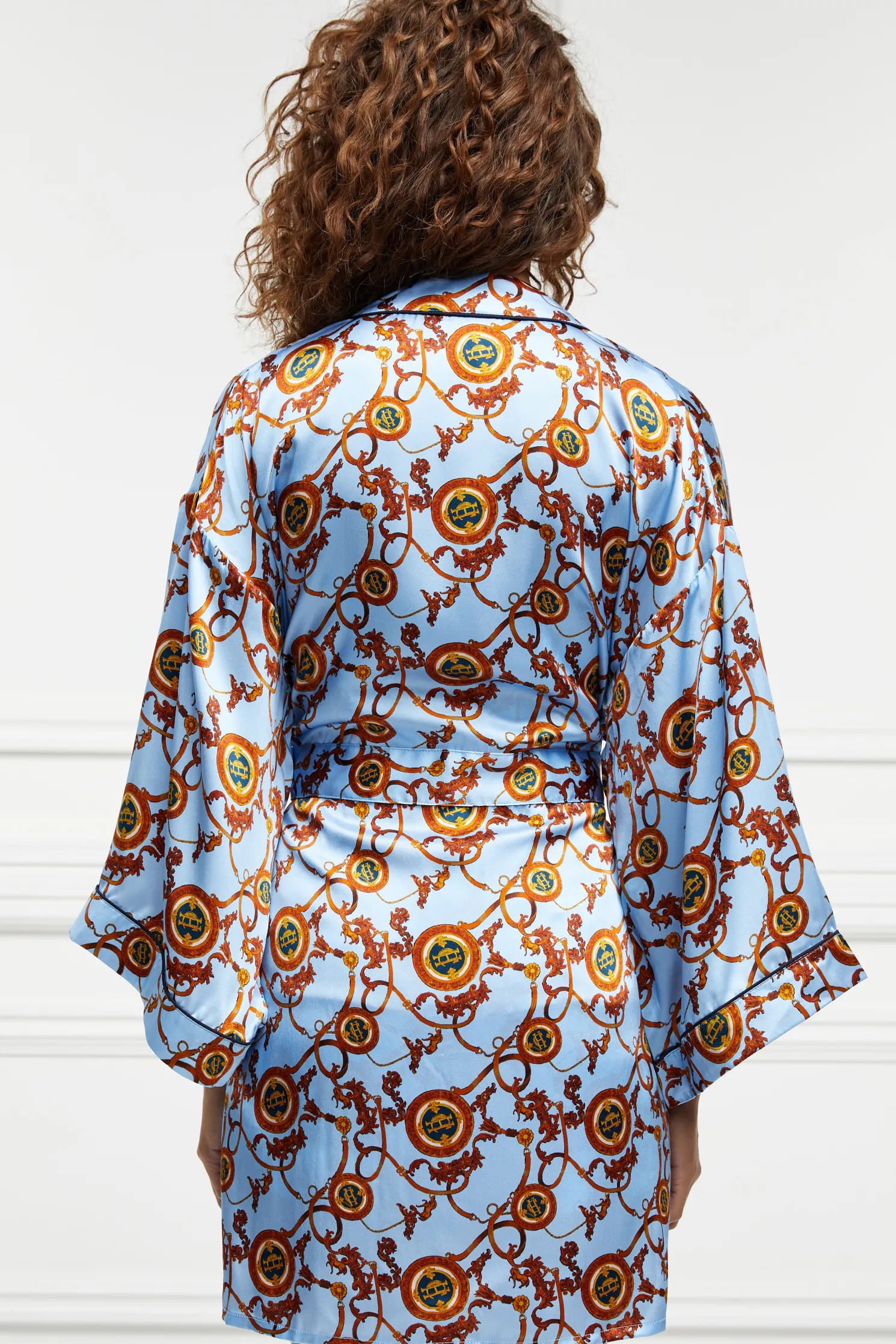 Silk Dressing Gown (Sky Blue)