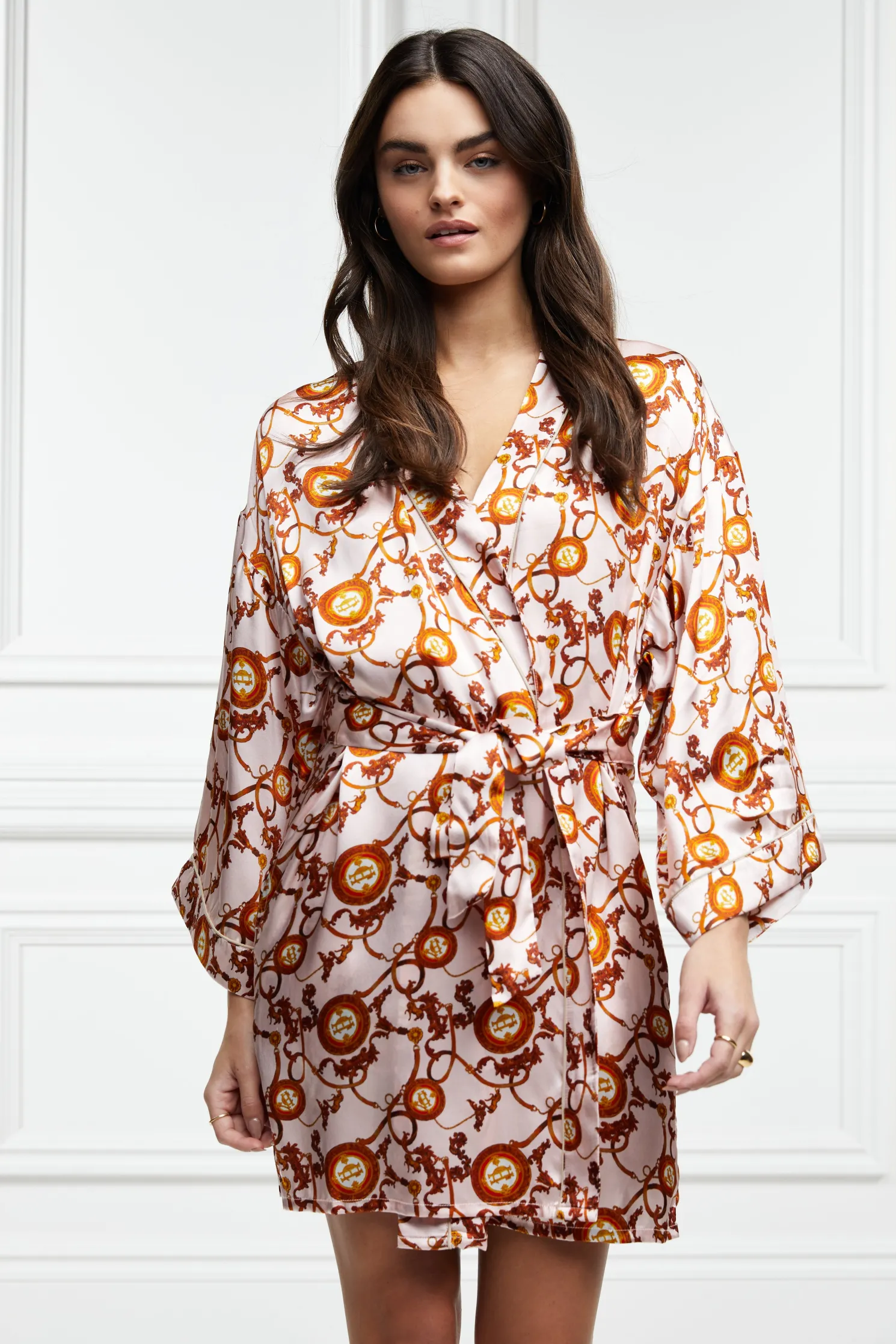 Silk Dressing Gown (Blush)