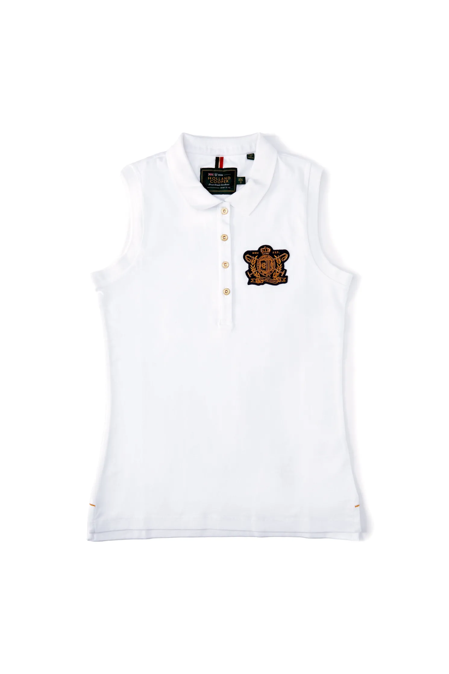 Sleeveless Polo Shirt (White)