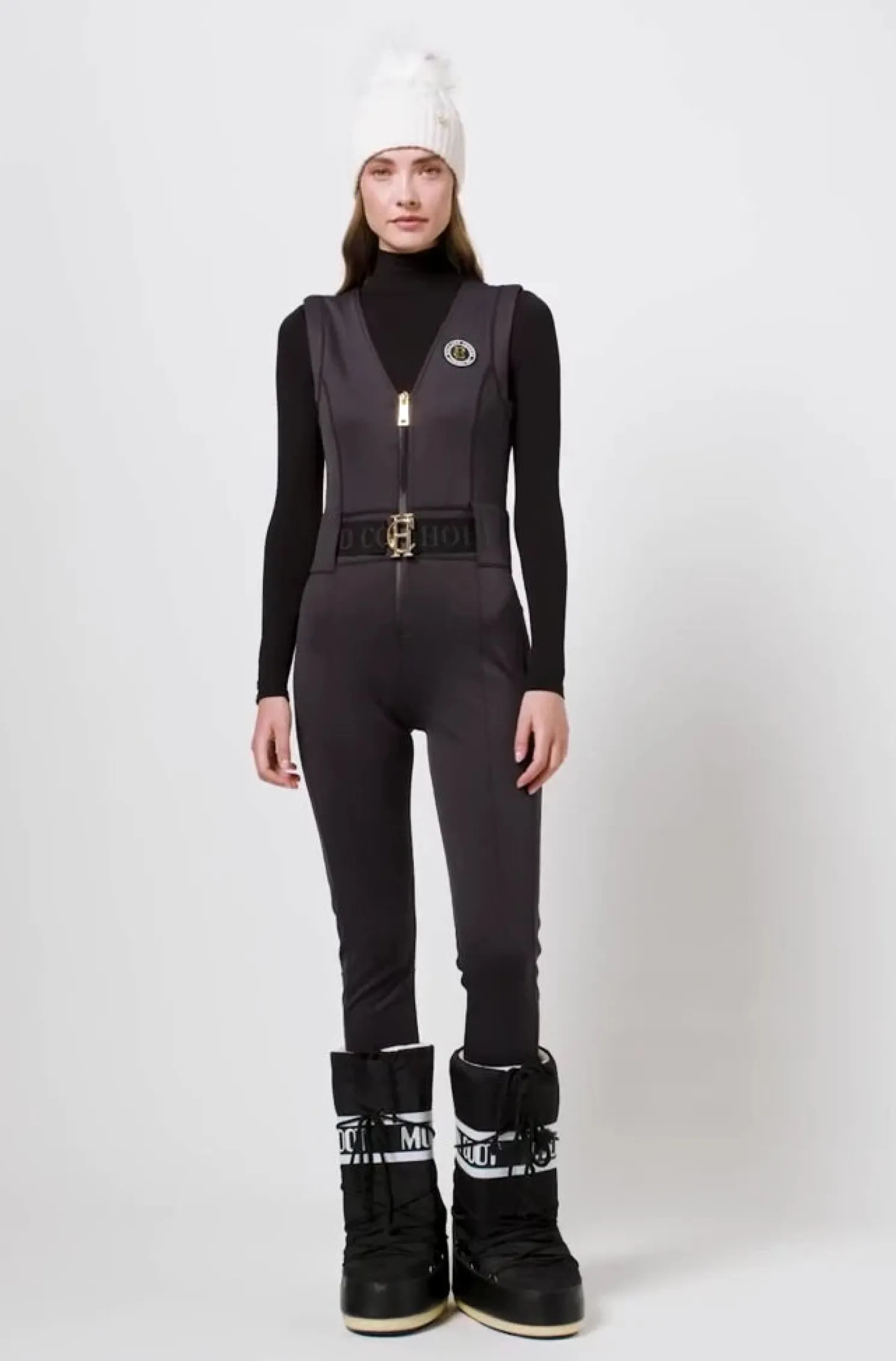 Sleeveless Ski Suit (Black)