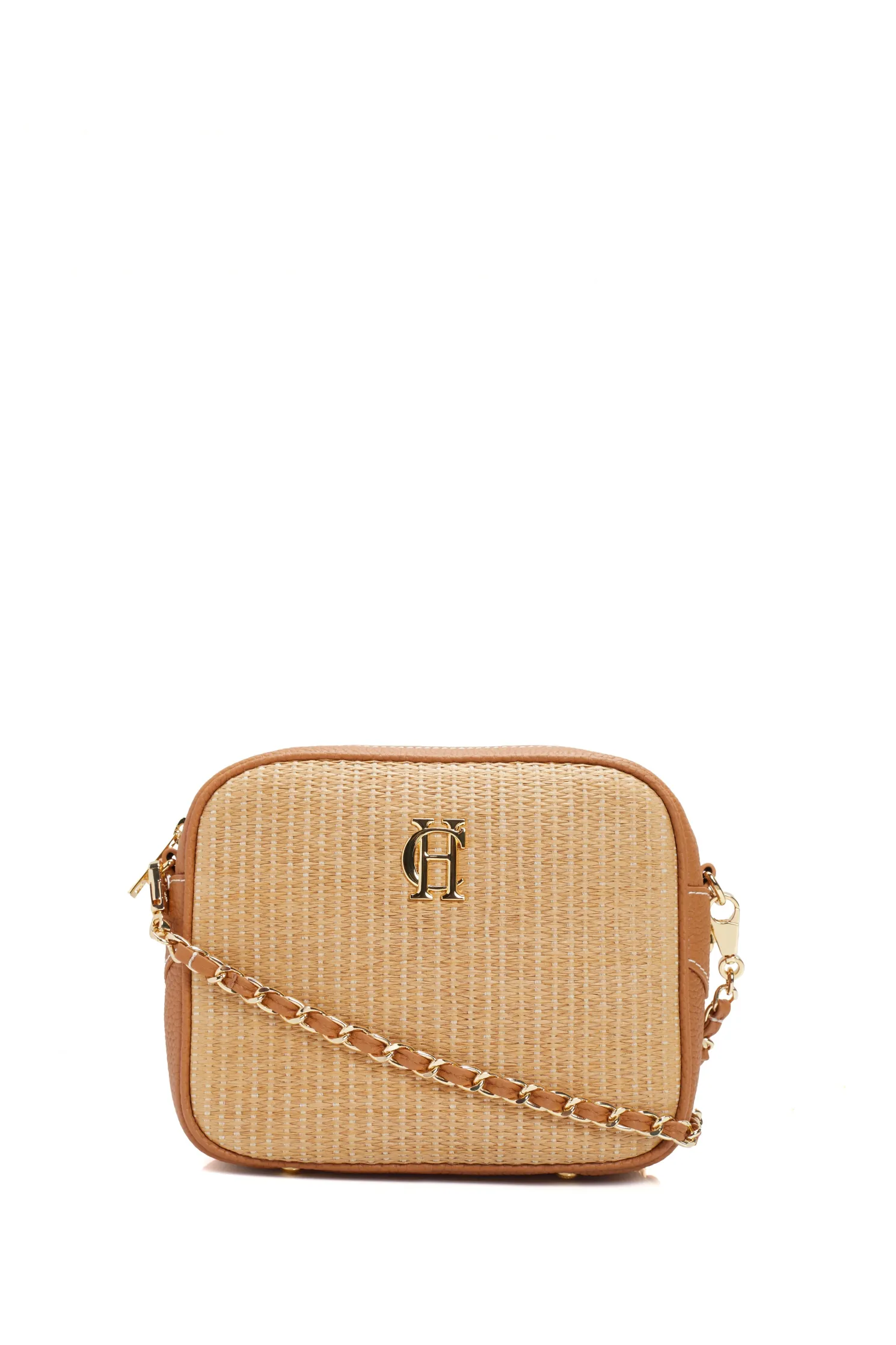 Soho Camera Bag (Tan Raffia)