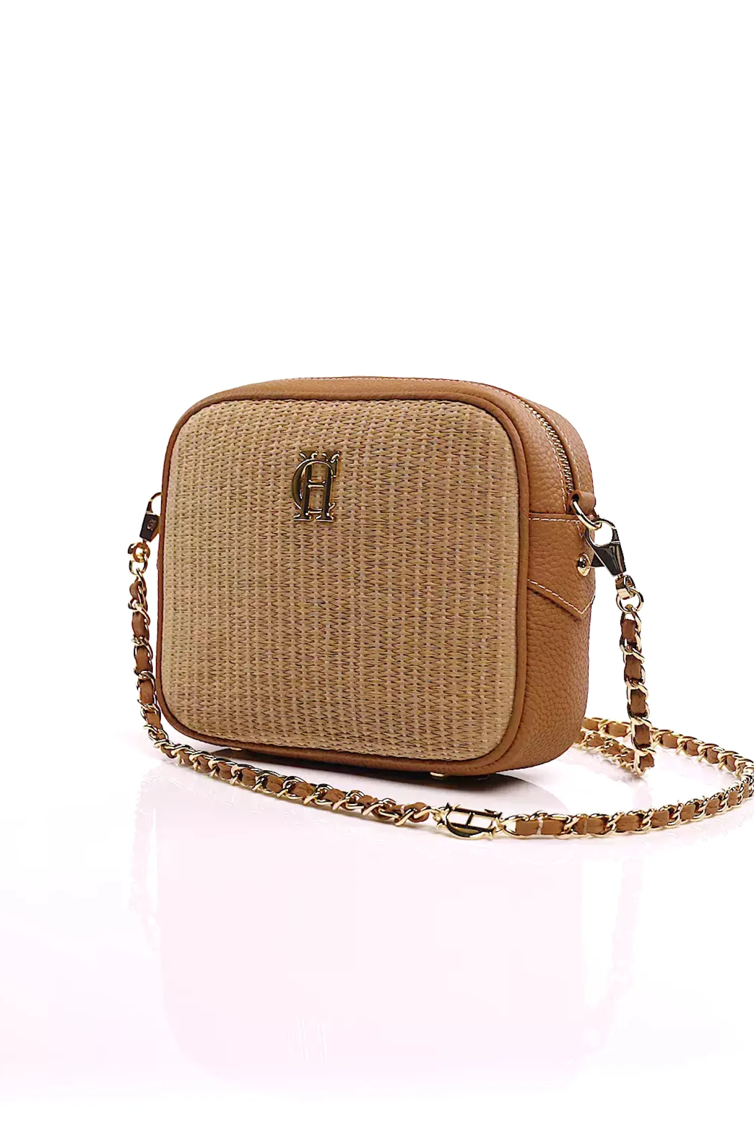 Soho Camera Bag (Tan Raffia)
