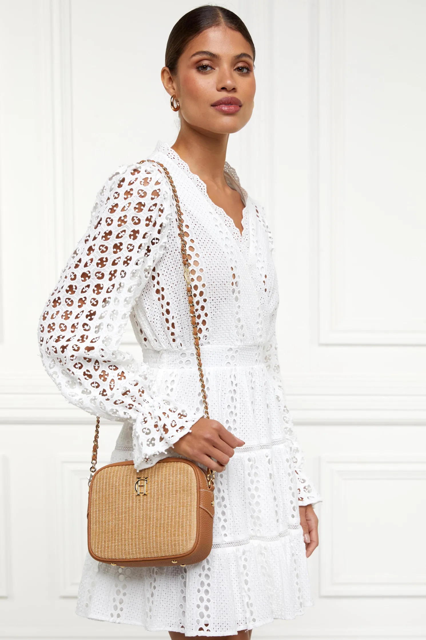 Soho Camera Bag (Tan Raffia)