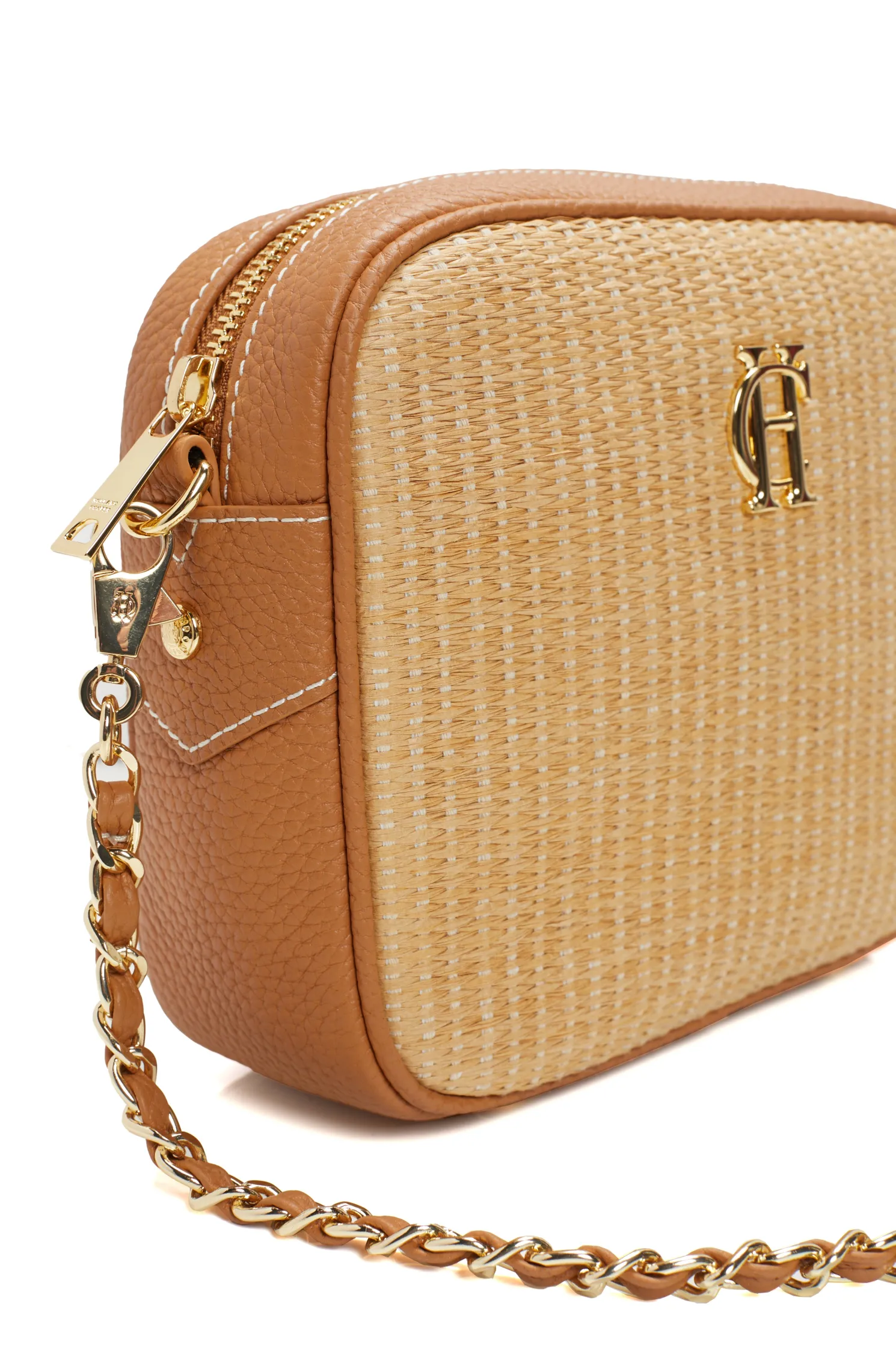 Soho Camera Bag (Tan Raffia)