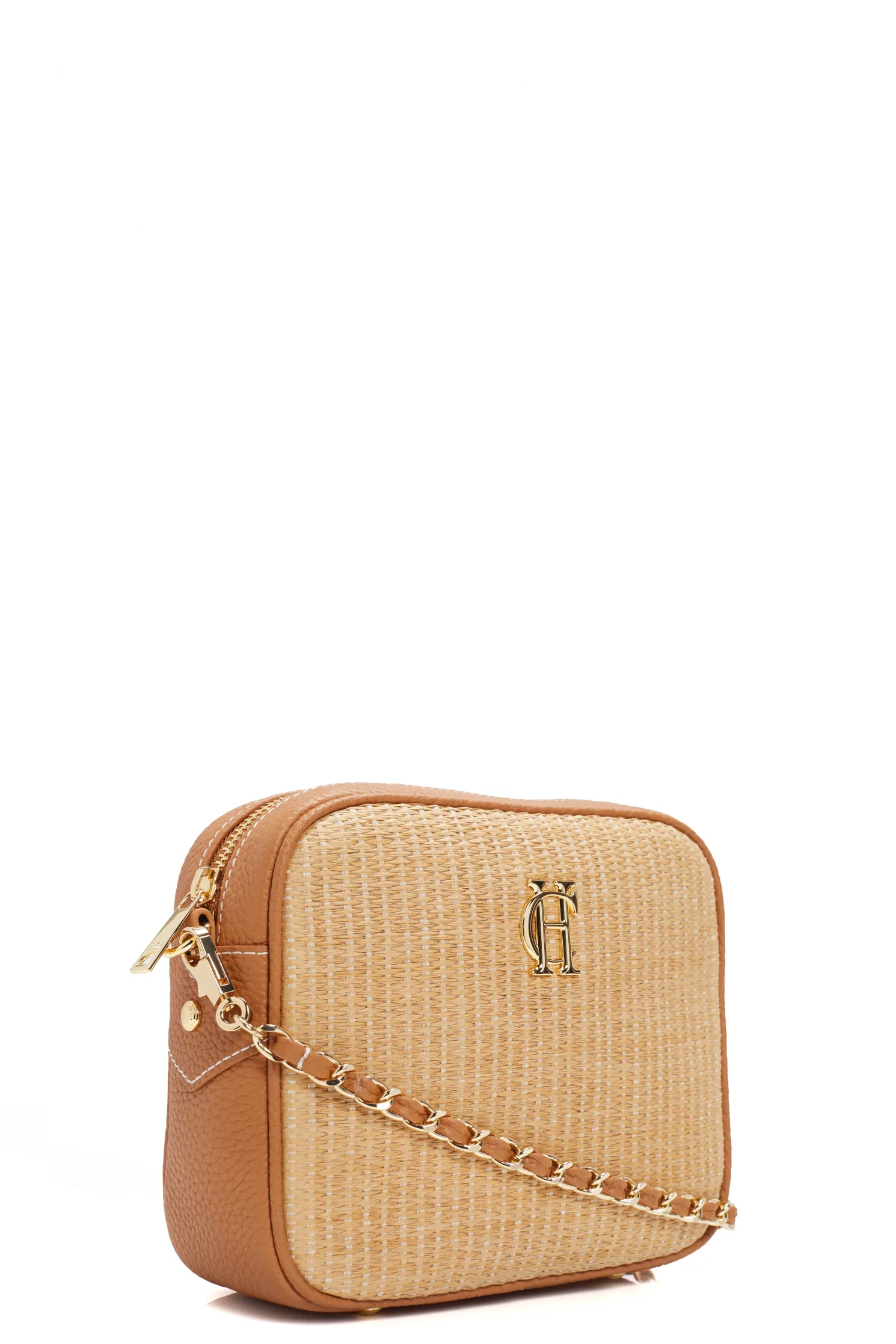 Soho Camera Bag (Tan Raffia)