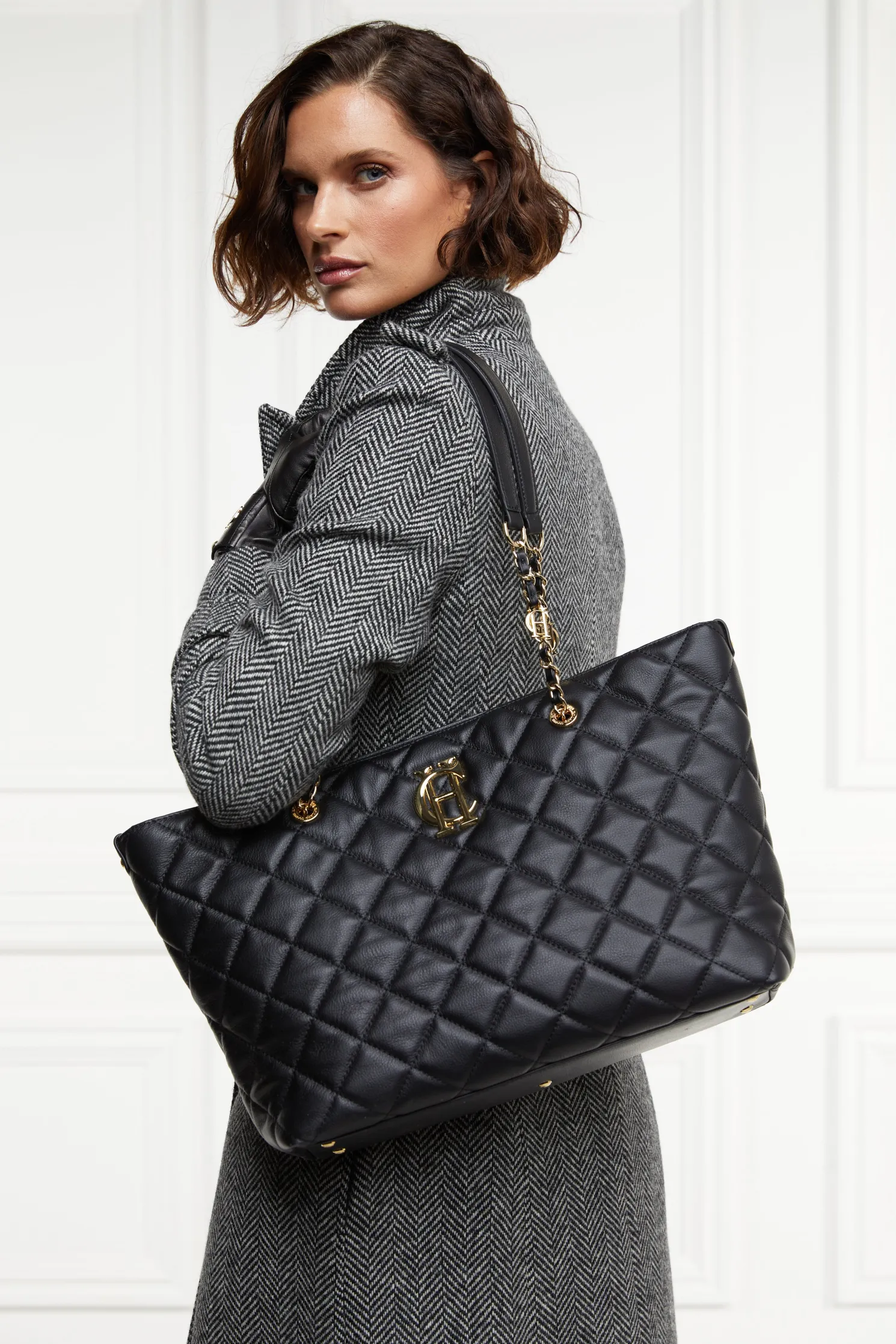 Soho Quilted Tote (Black)