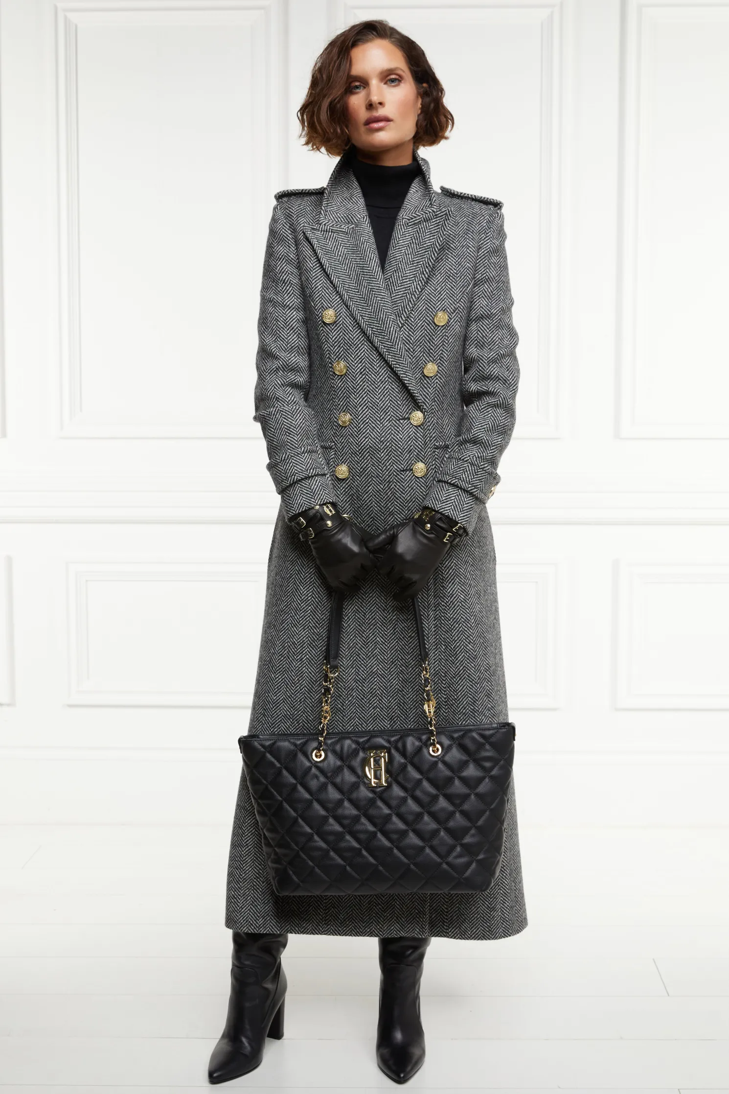 Soho Quilted Tote (Black)