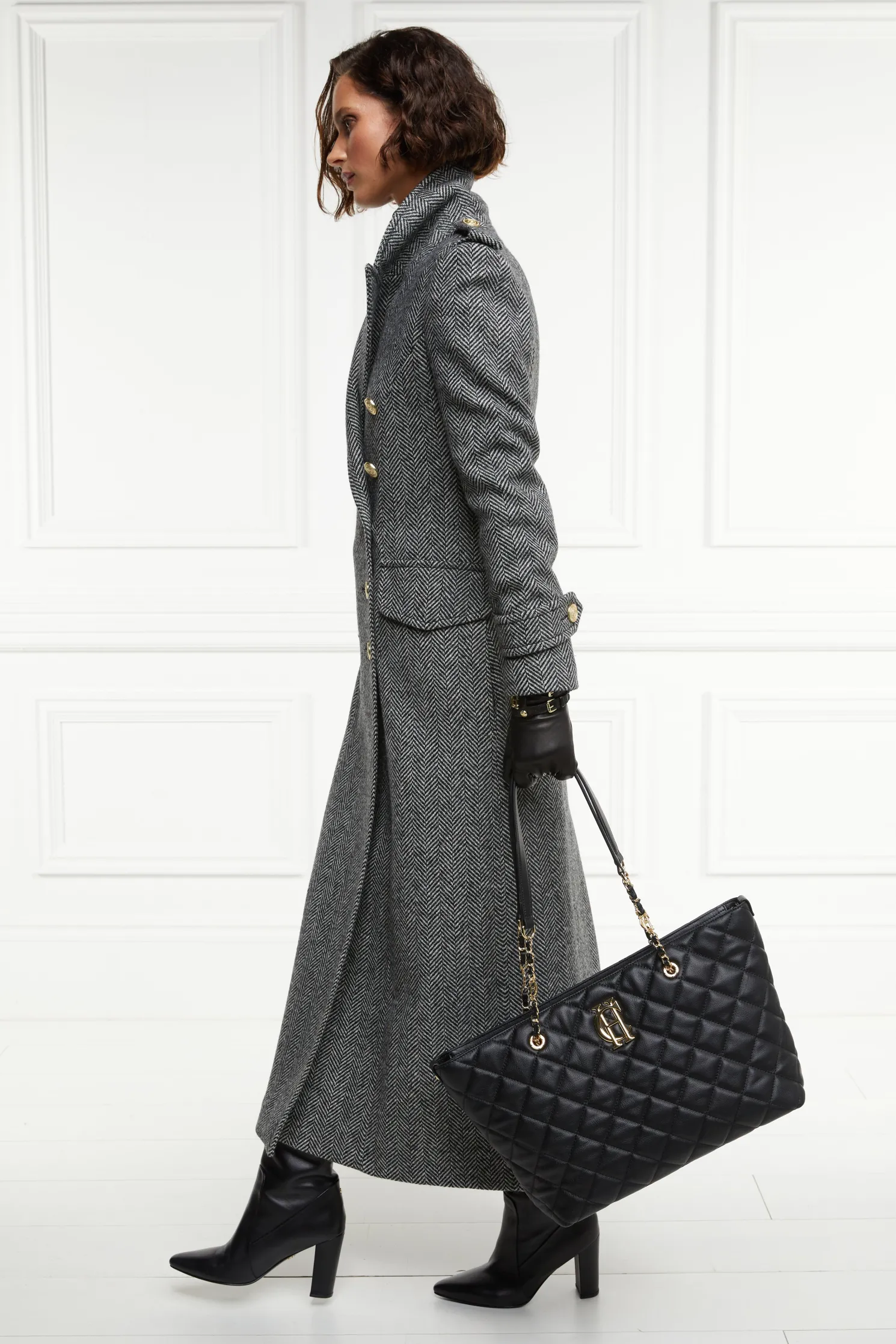 Soho Quilted Tote (Black)