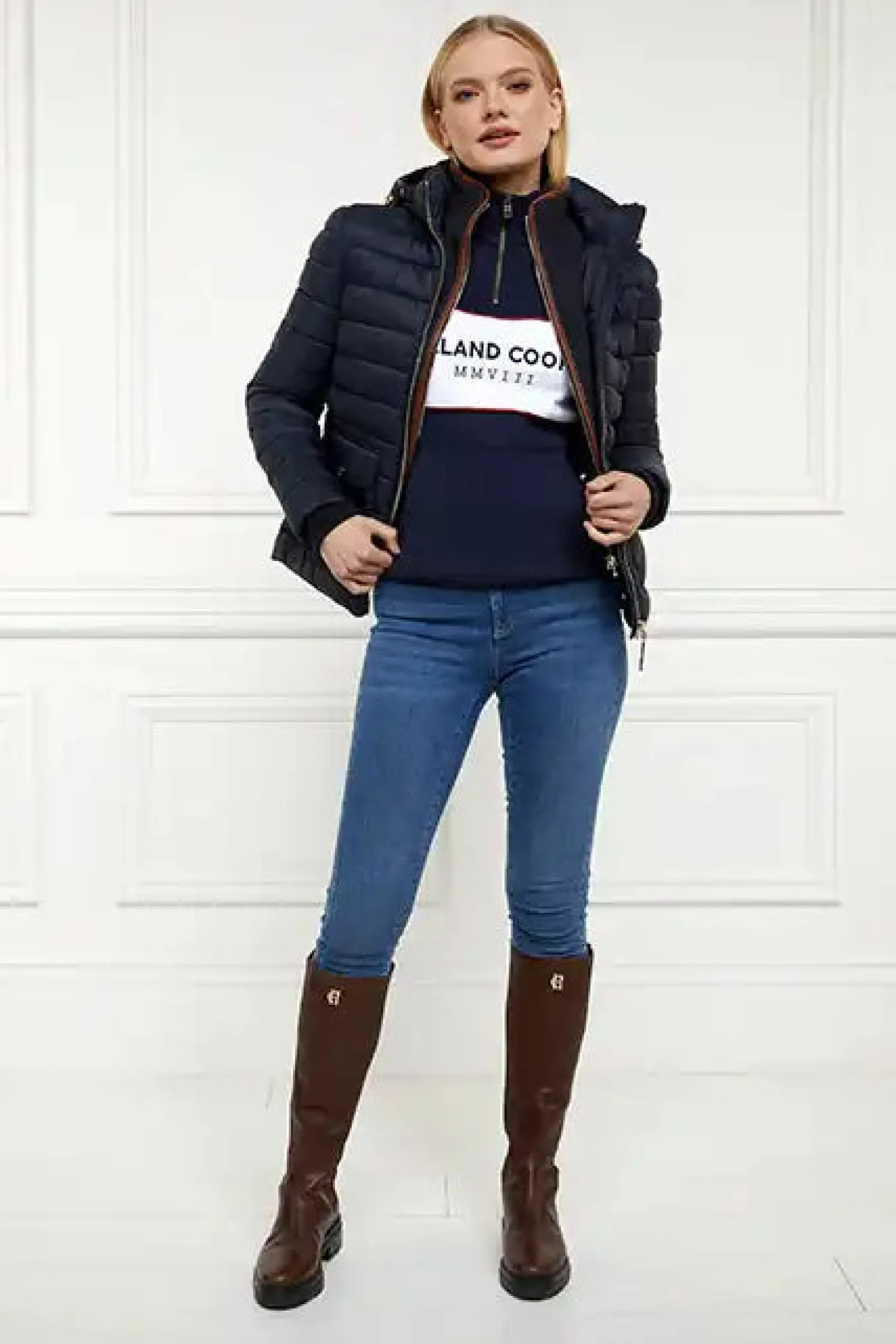 Sporting Heritage Zip Henley (Ink Navy)