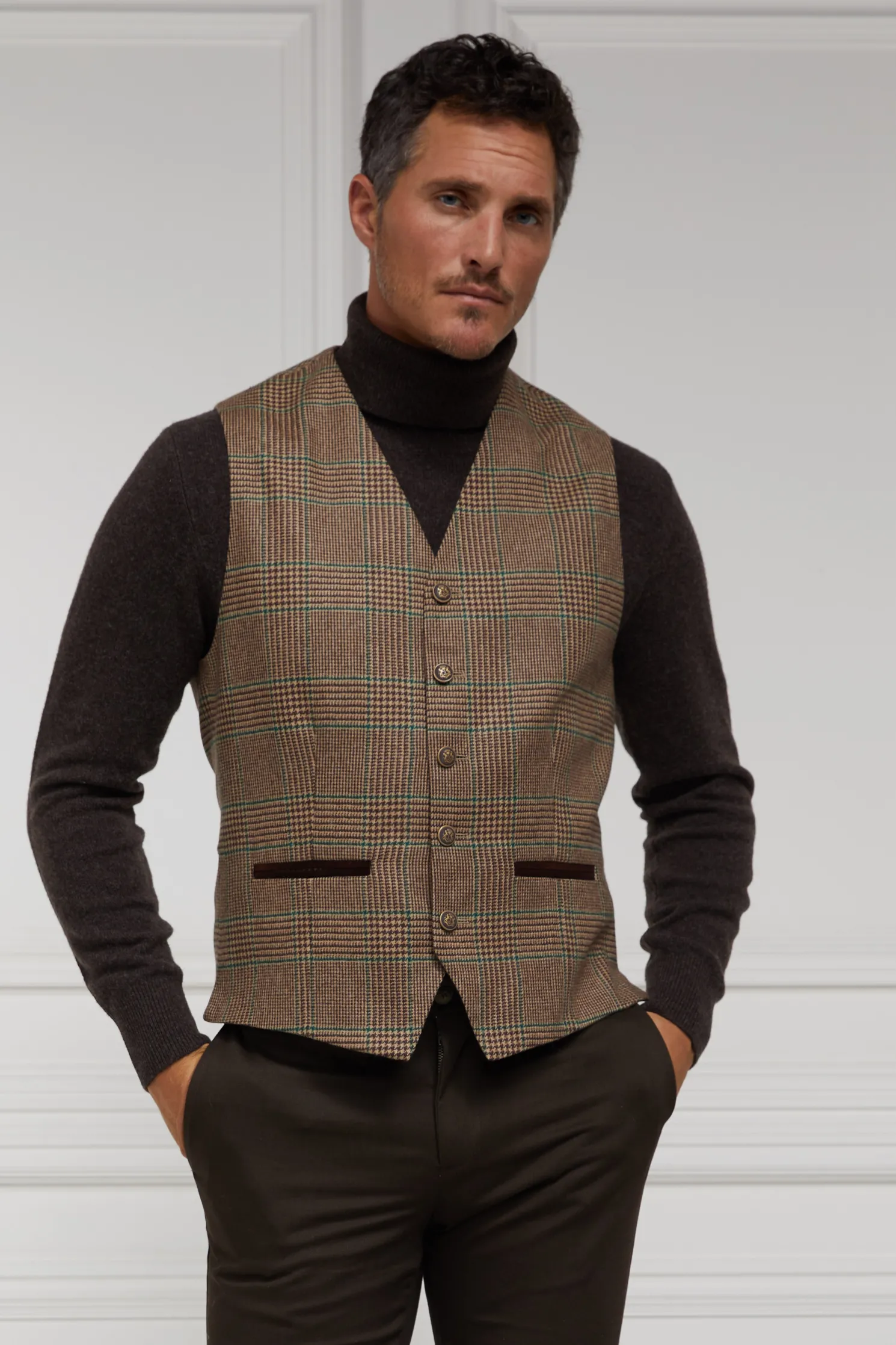 St James Waistcoat (Clarence Check Forest)