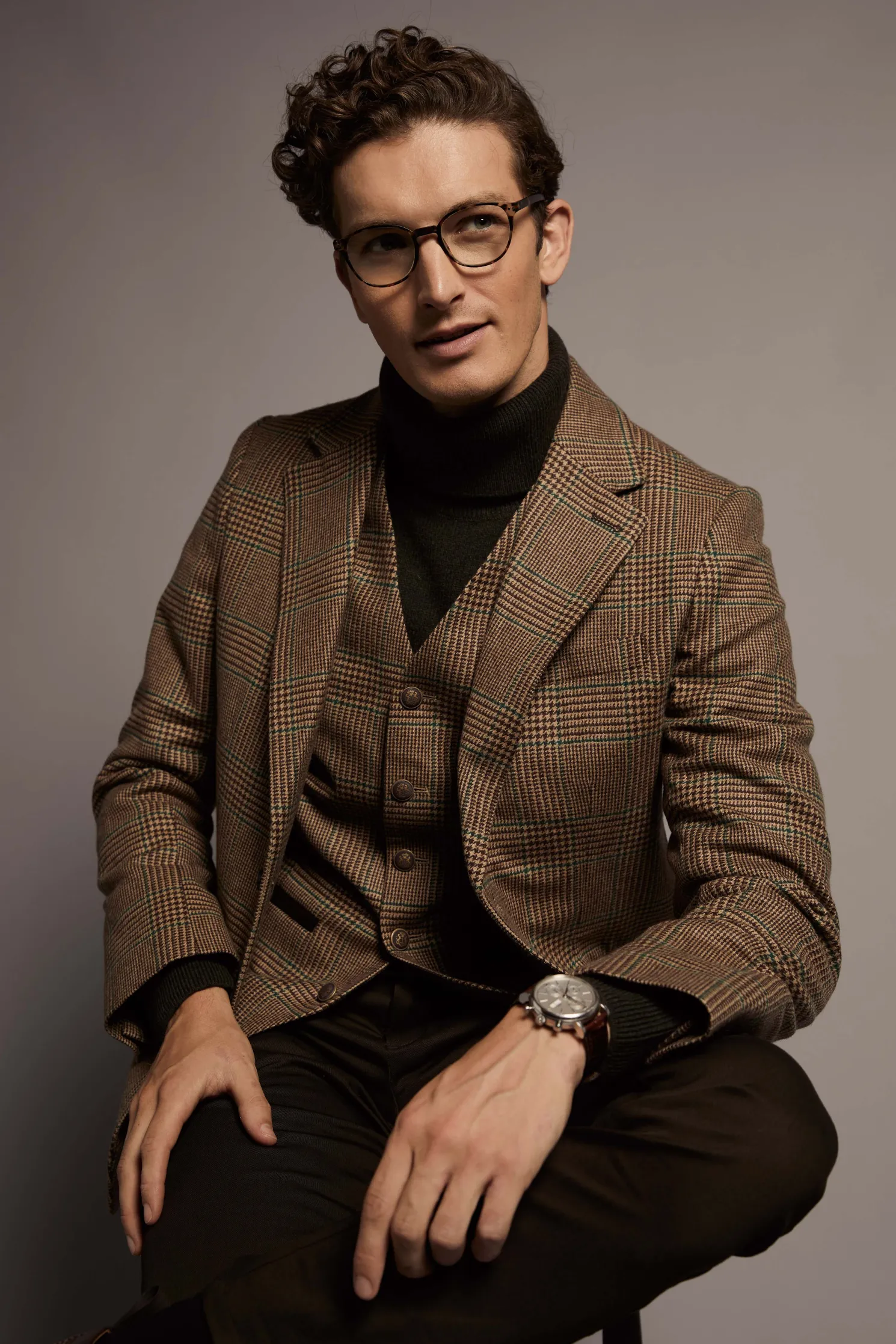 St James Waistcoat (Clarence Check Forest)