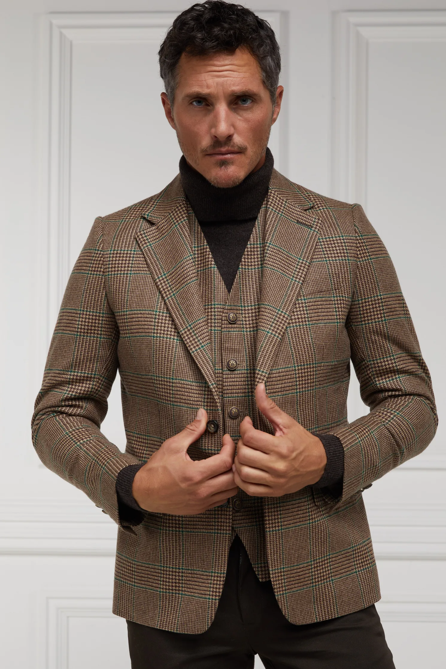 St James Waistcoat (Clarence Check Forest)