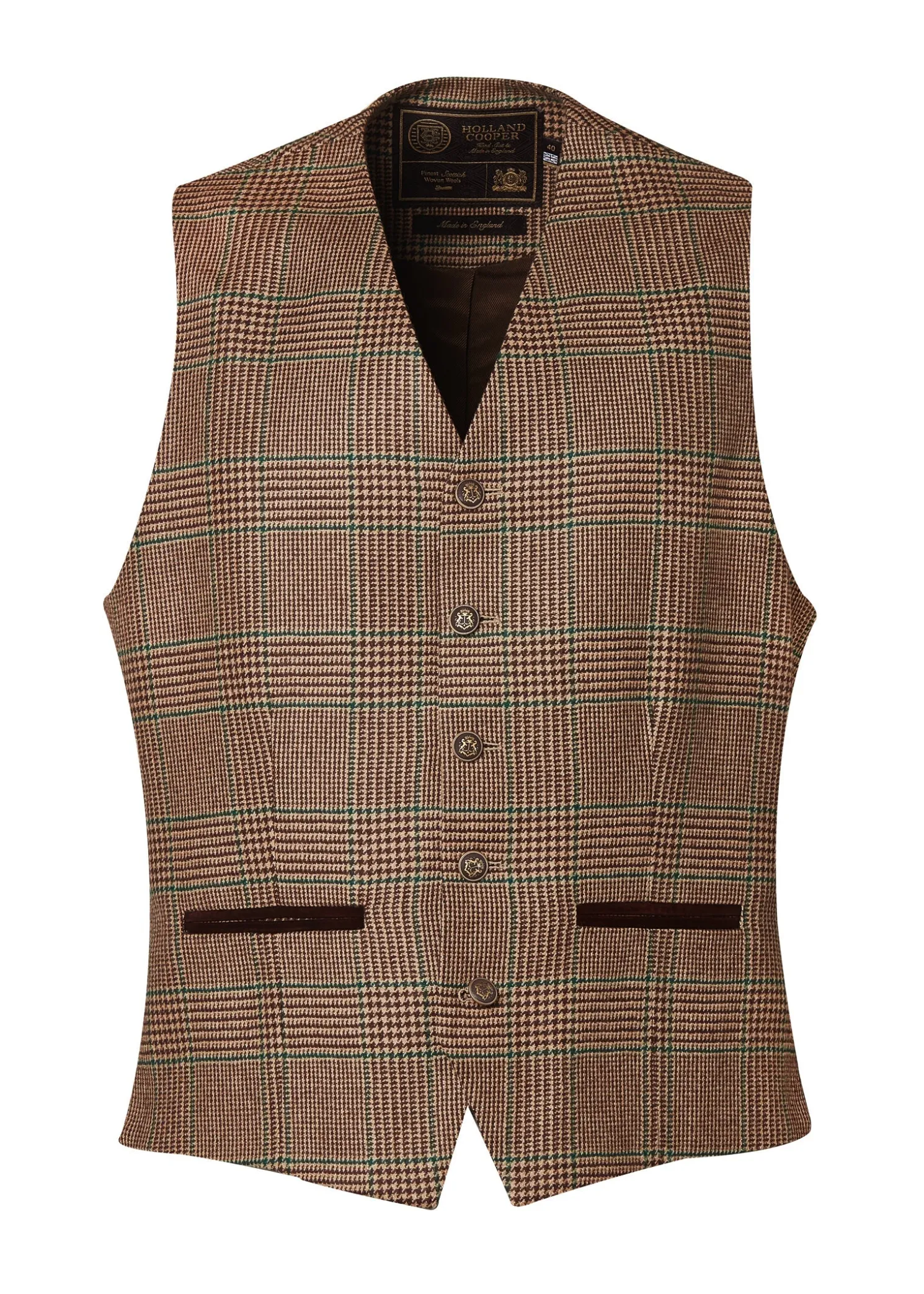 St James Waistcoat (Clarence Check Forest)