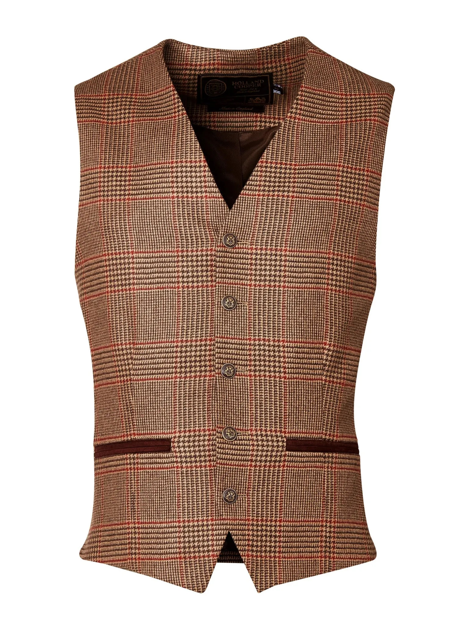 St James Waistcoat (Clarence Check Merlot)