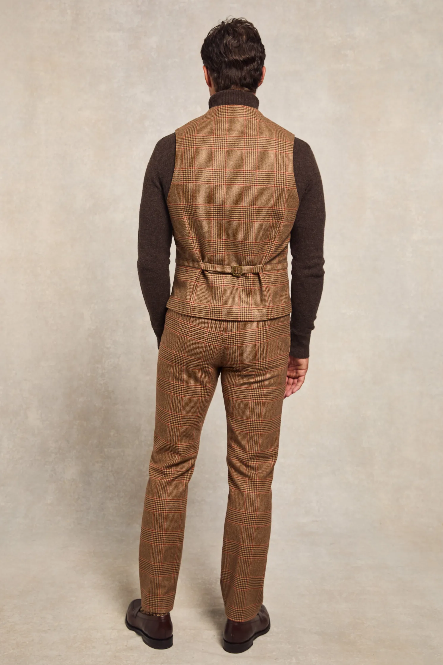 St James Waistcoat (Clarence Check Merlot)