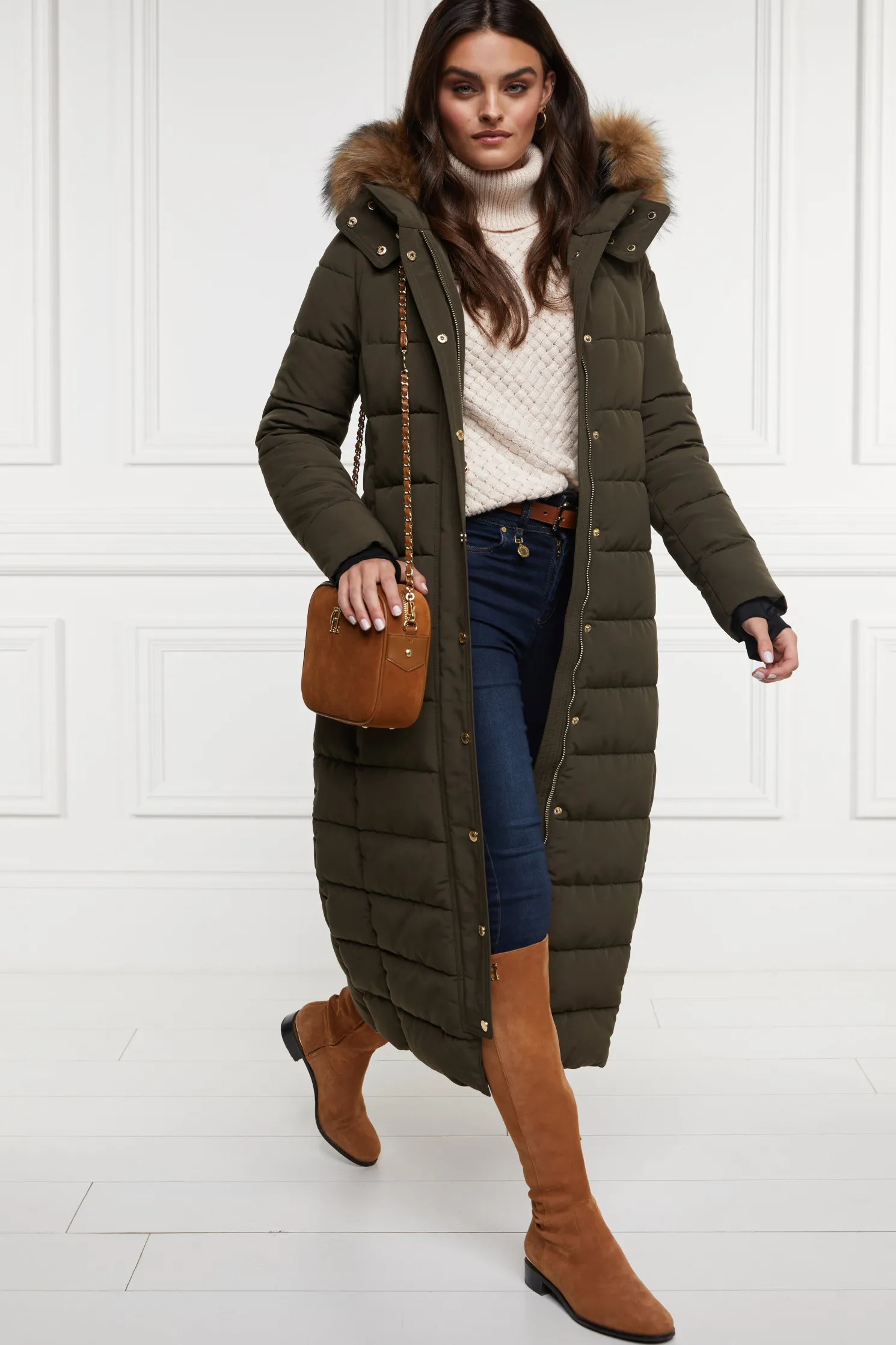 Stoneleigh Longline Coat (Khaki)