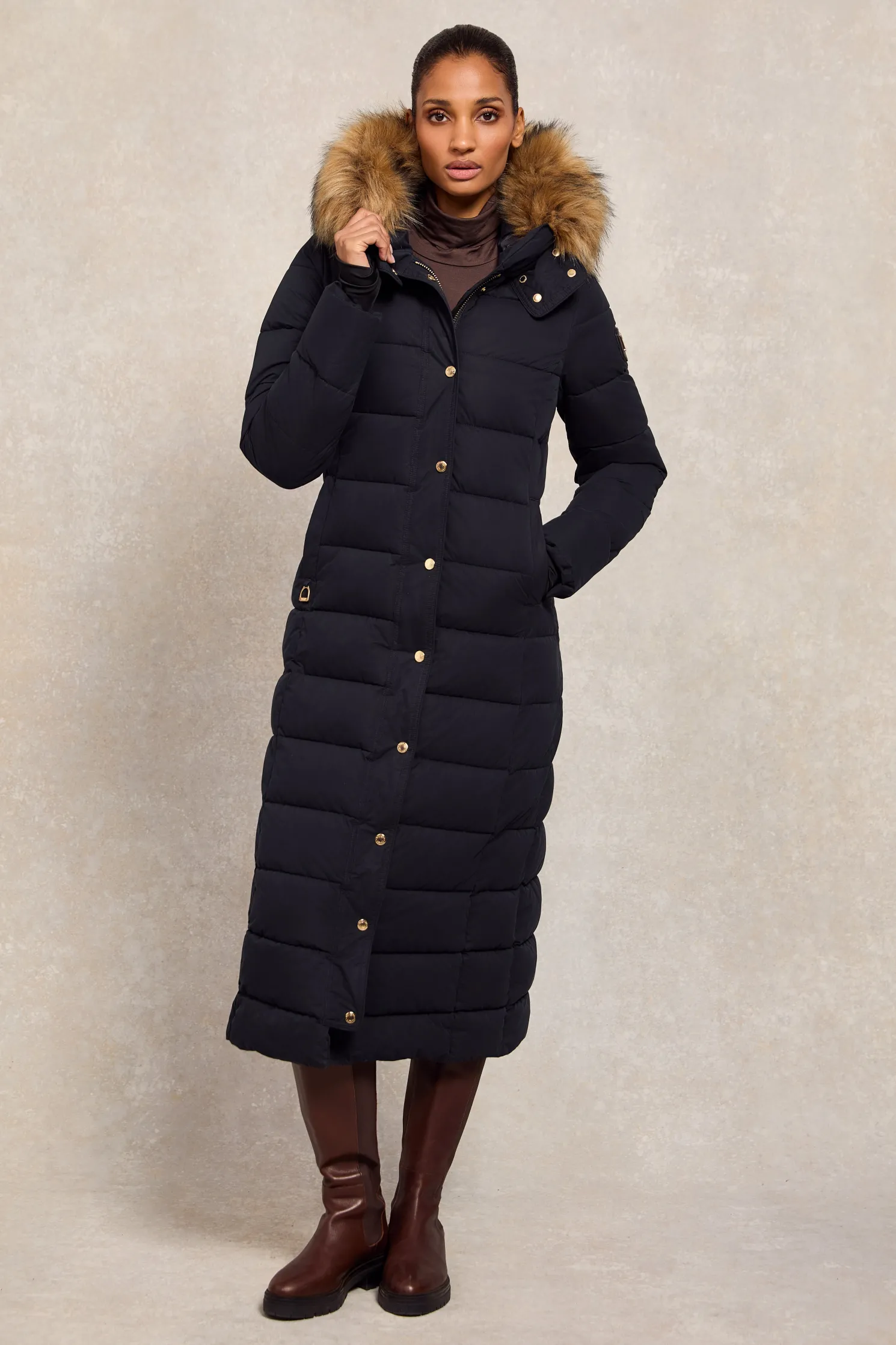 Stoneleigh Longline Coat (Ink Navy)
