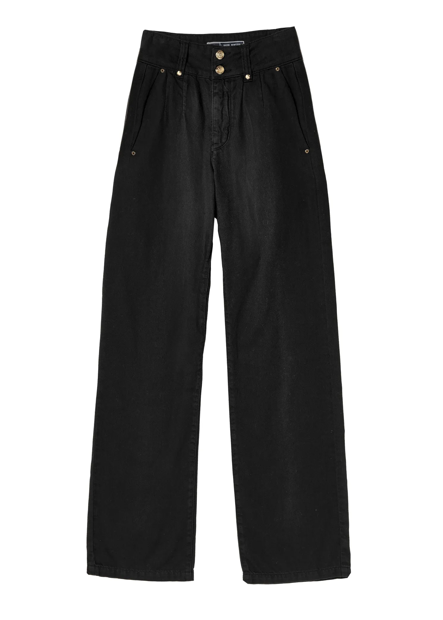 Tailored Wide Leg Jean (Black)
