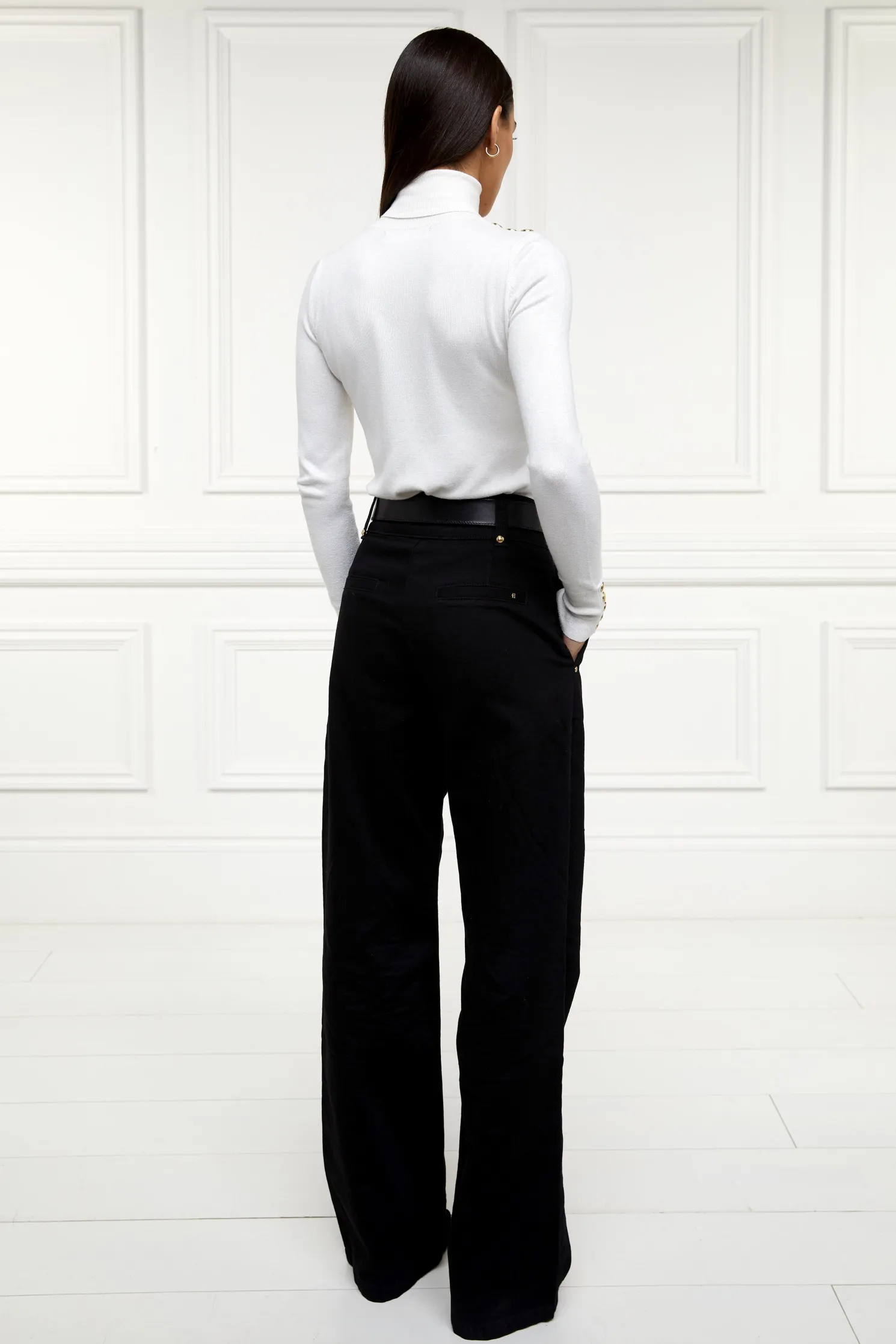 Tailored Wide Leg Jean (Black)