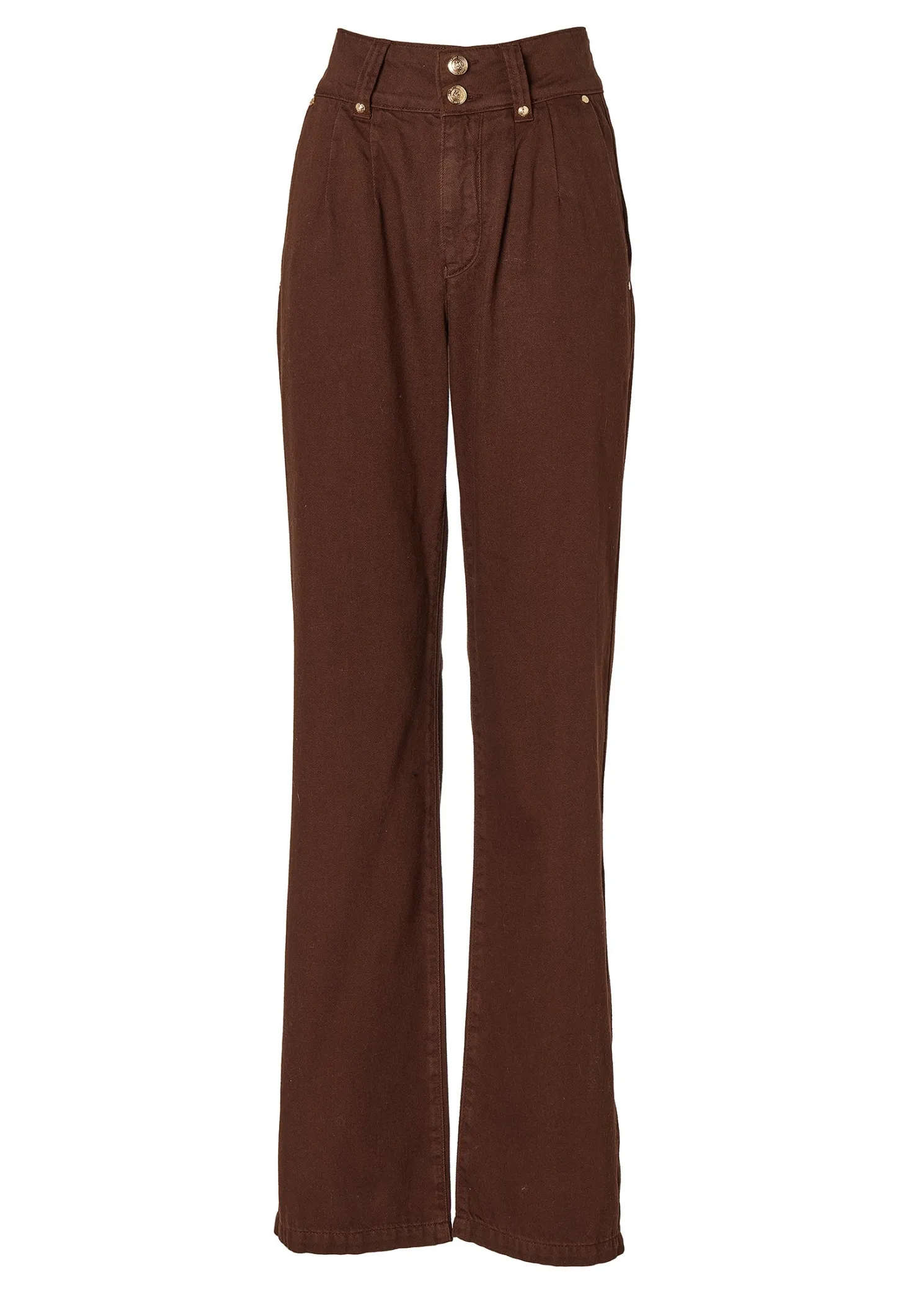 Tailored Wide Leg Jean (Chocolate)