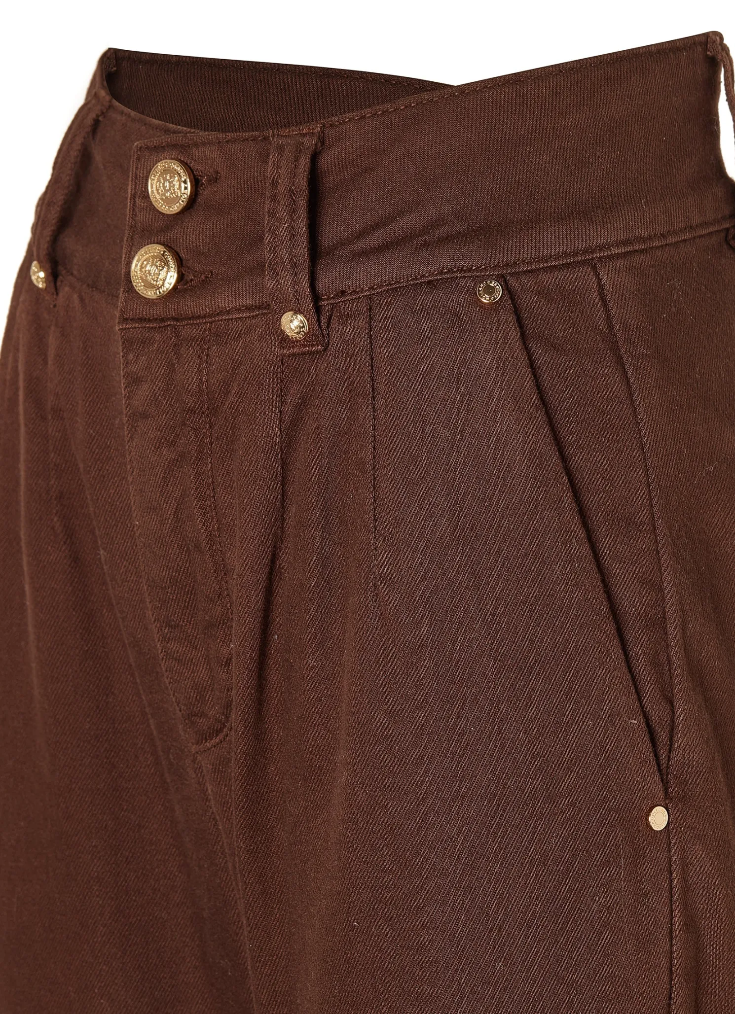 Tailored Wide Leg Jean (Chocolate)