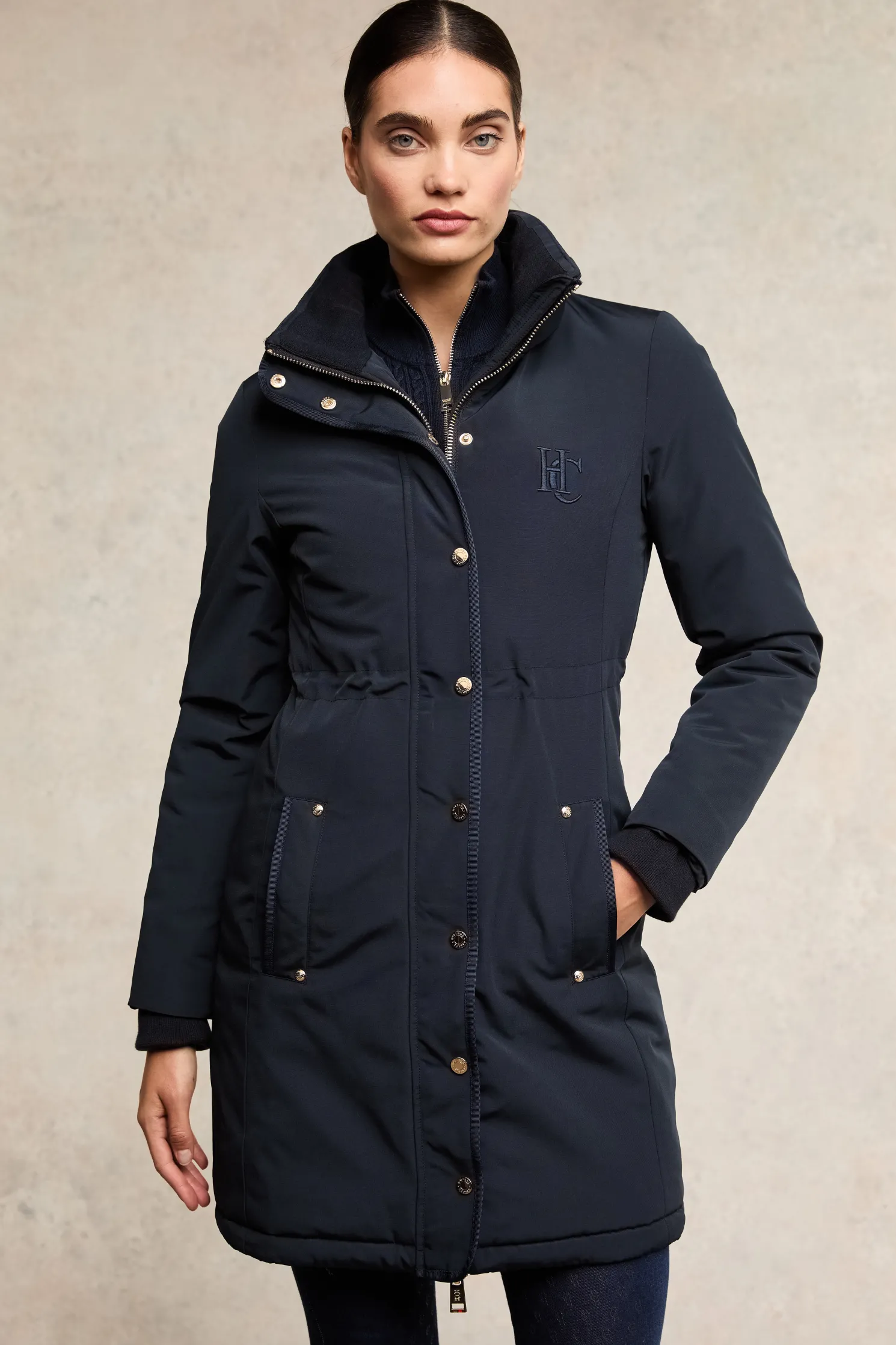 Team Waterproof Coat (Ink Navy Mono)