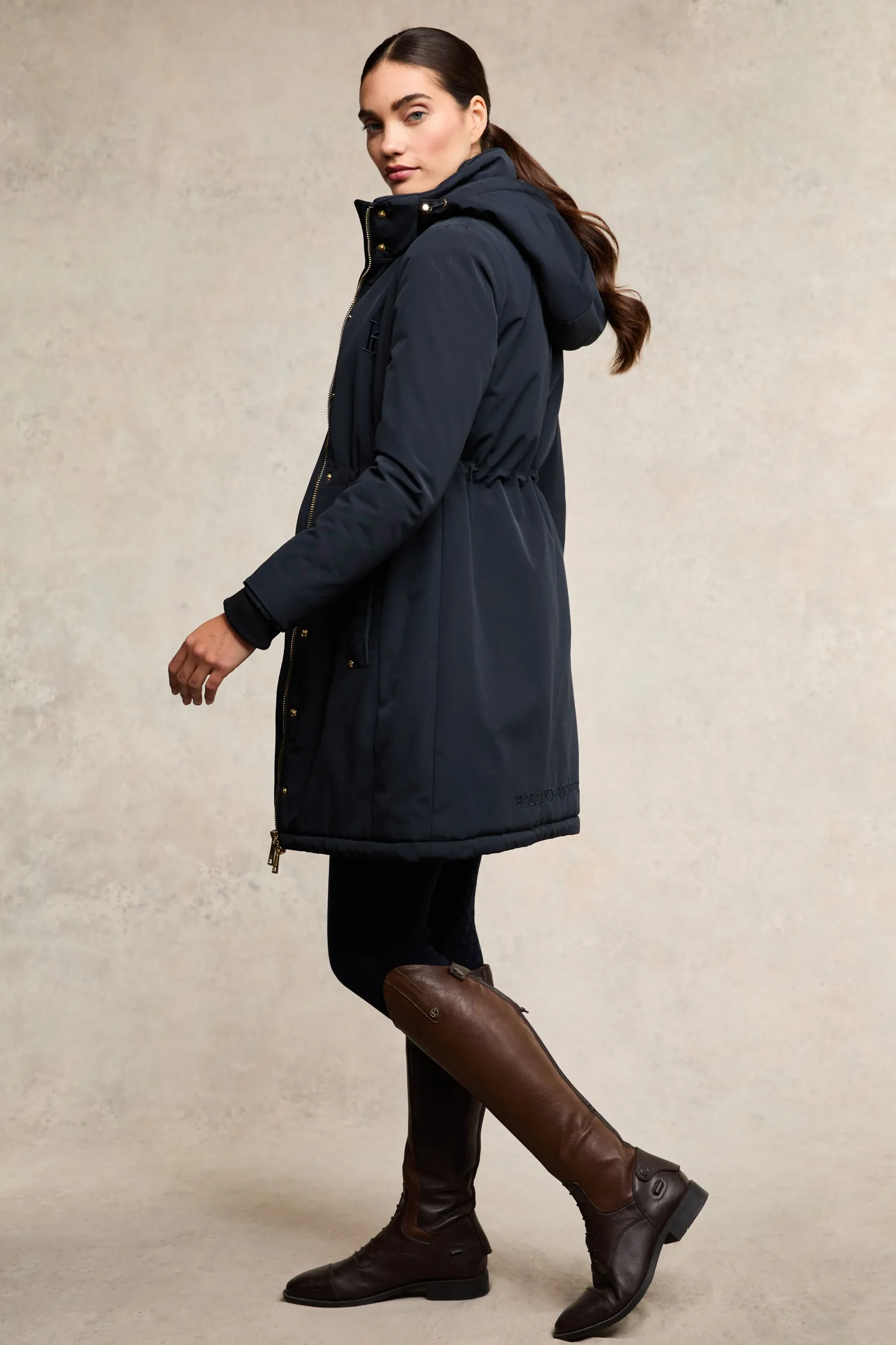 Team Waterproof Coat (Ink Navy Mono)