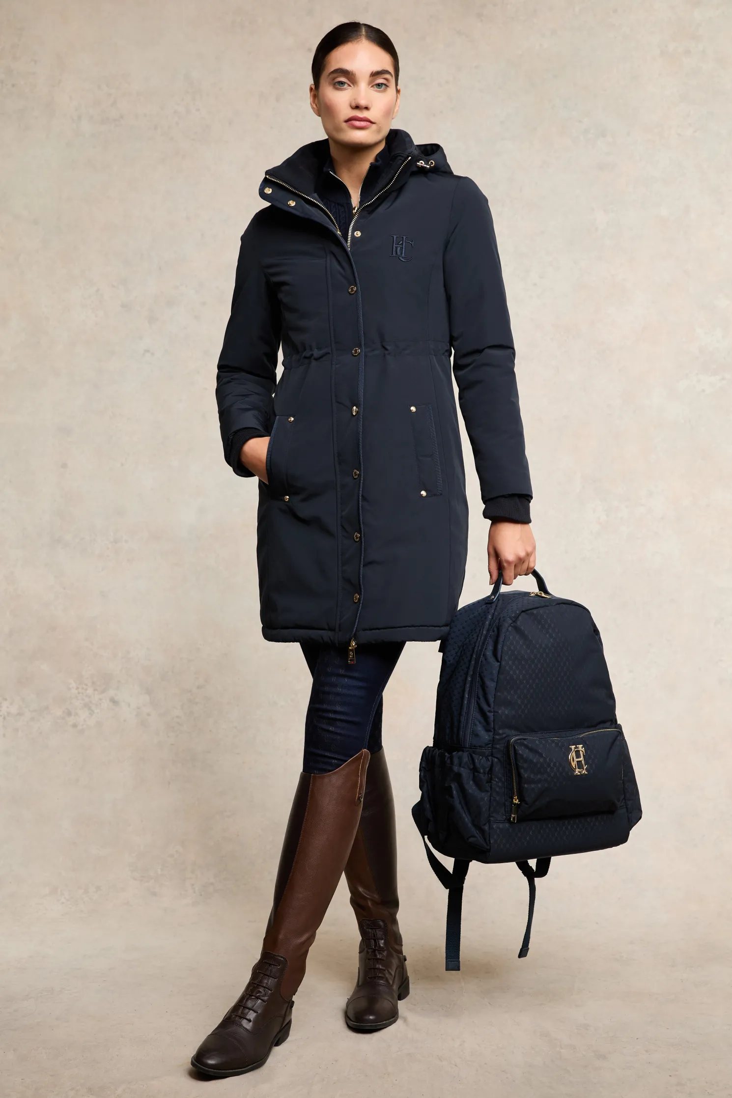 Team Waterproof Coat (Ink Navy Mono)