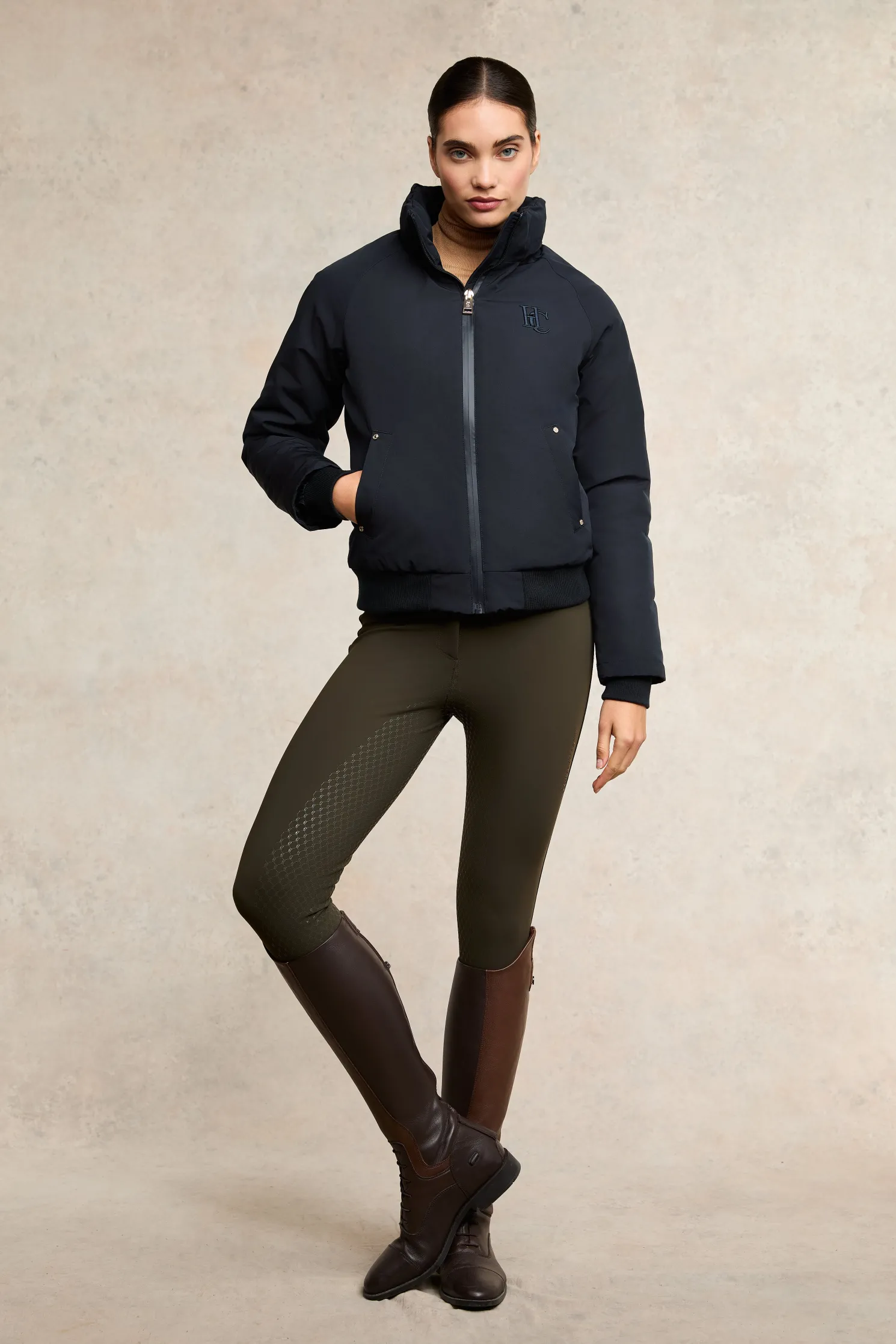 Team Waterproof Jacket (Ink Navy Mono)