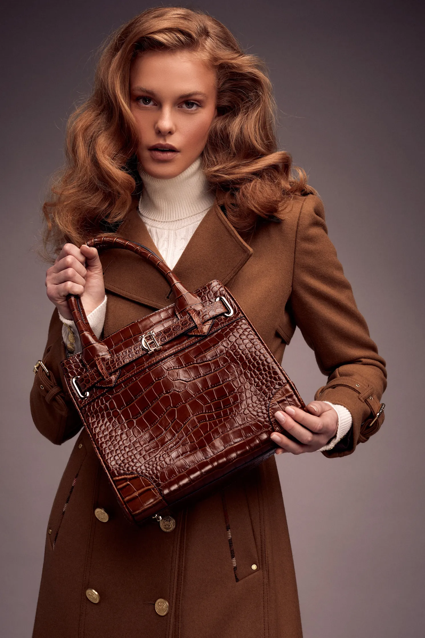 The Brompton Mini Tote (Tan Croc)