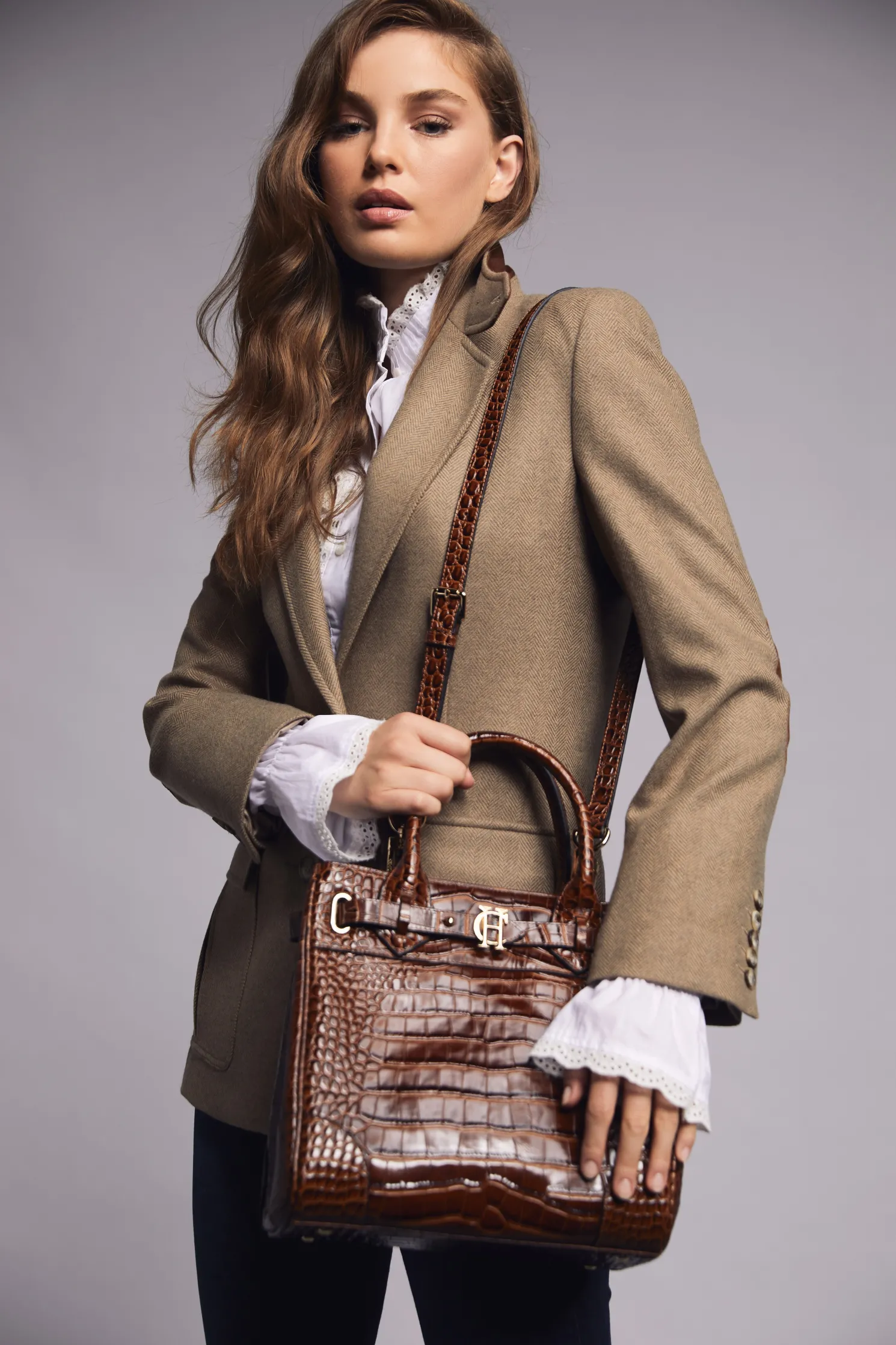 The Brompton Mini Tote (Tan Croc)