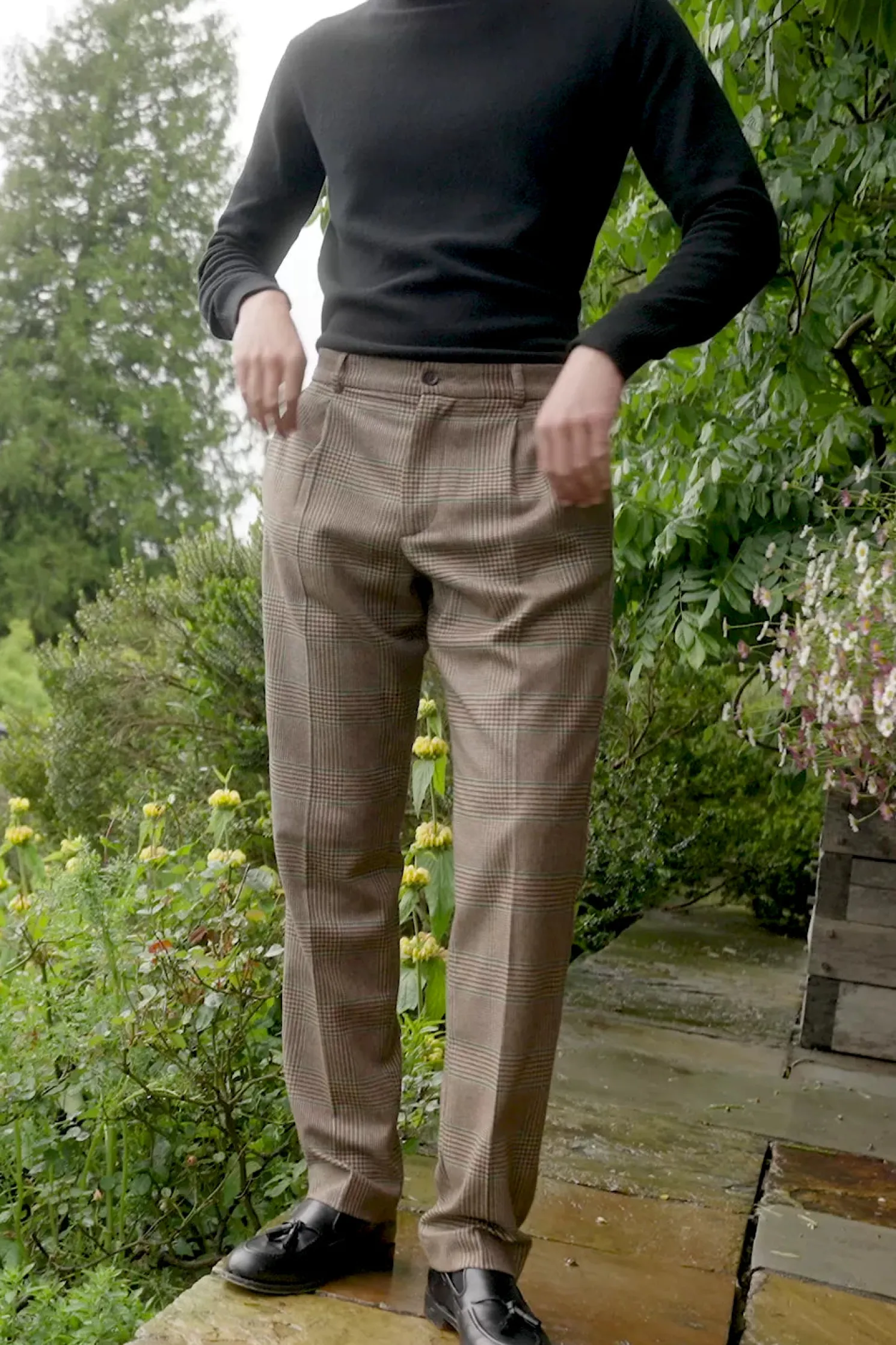 The Classic Trouser (Clarence Check Forest)