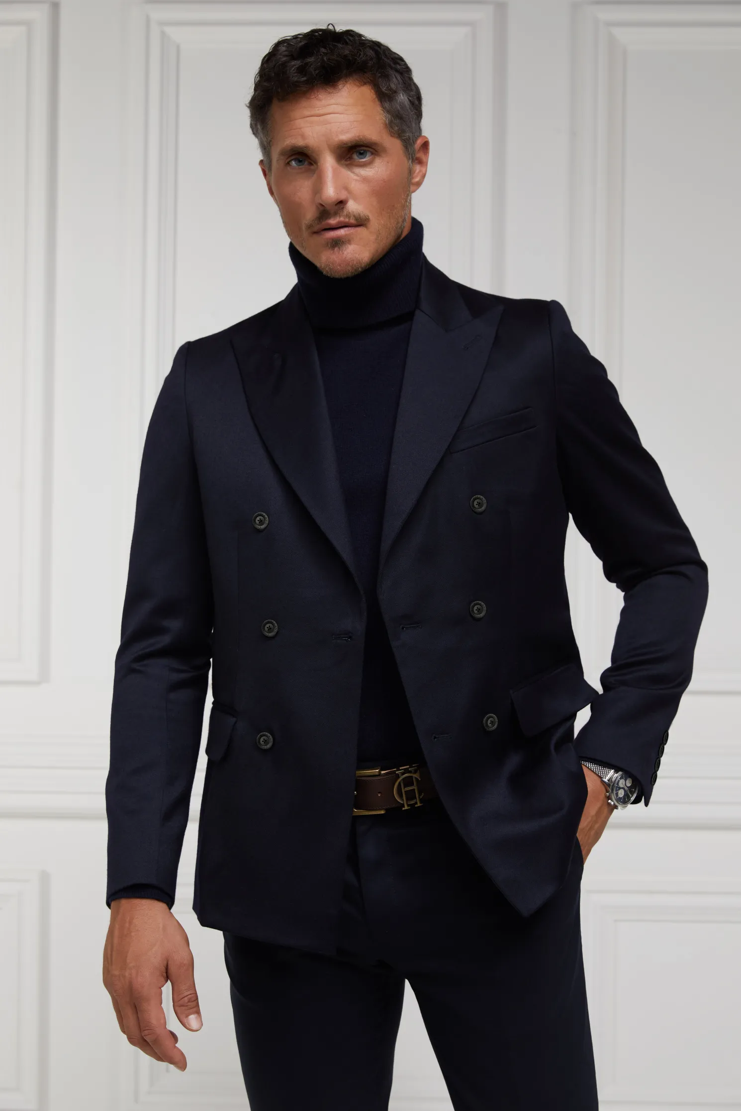 The Double Breasted Blazer (Navy Barathea)