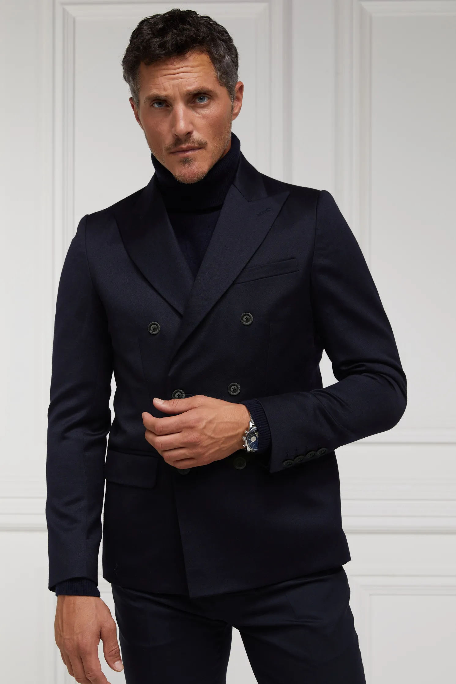 The Double Breasted Blazer (Navy Barathea)