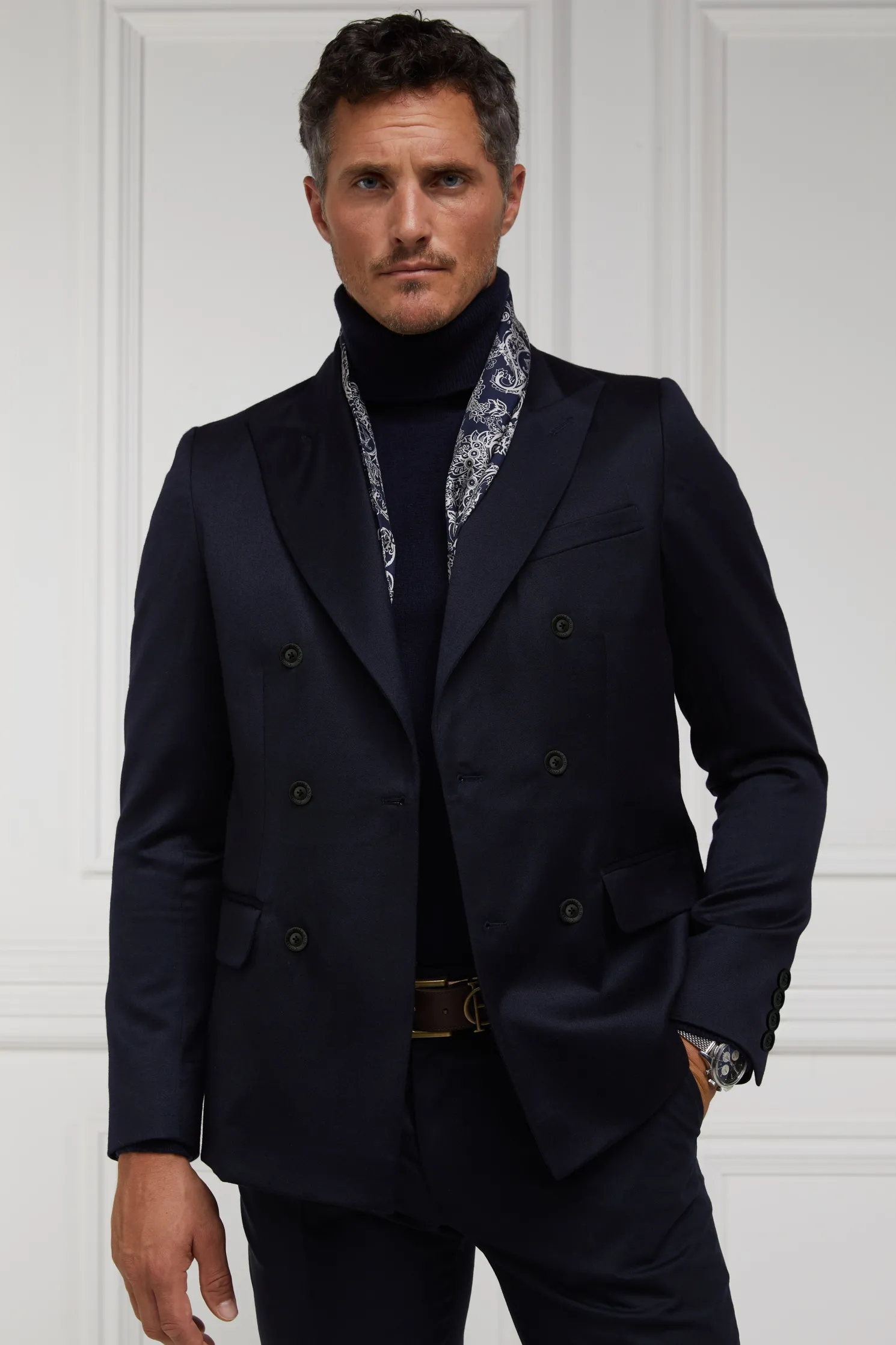 The Double Breasted Blazer (Navy Barathea)
