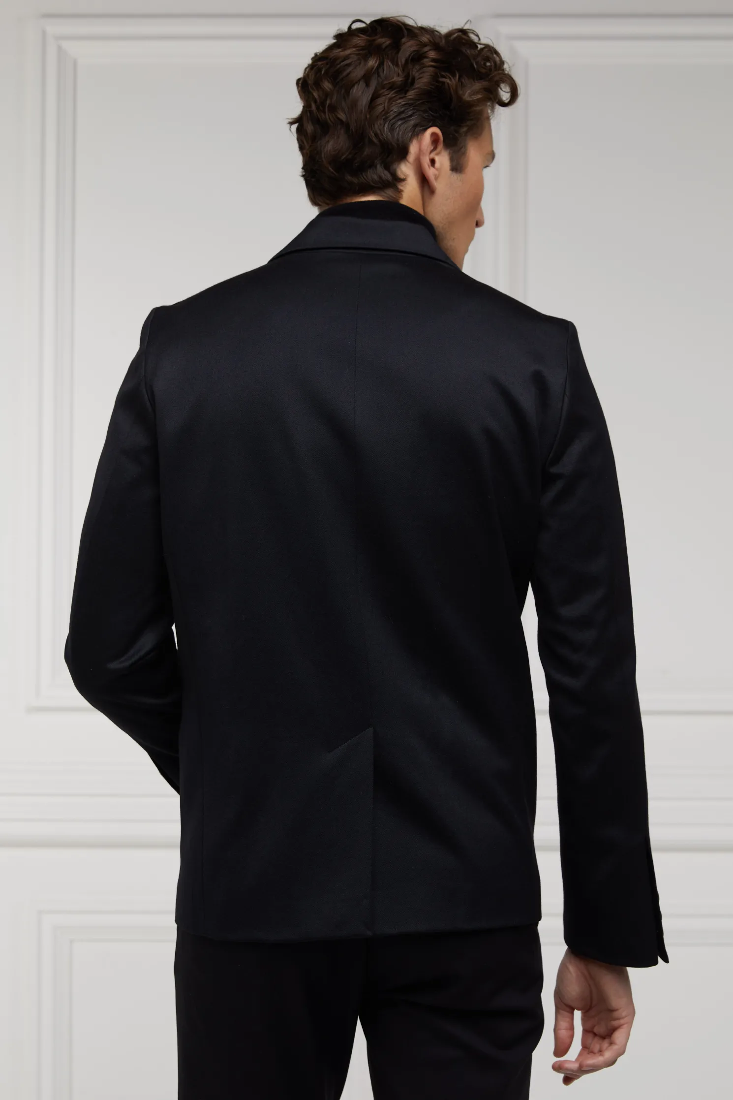 The Double Breasted Blazer (Black Barathea)