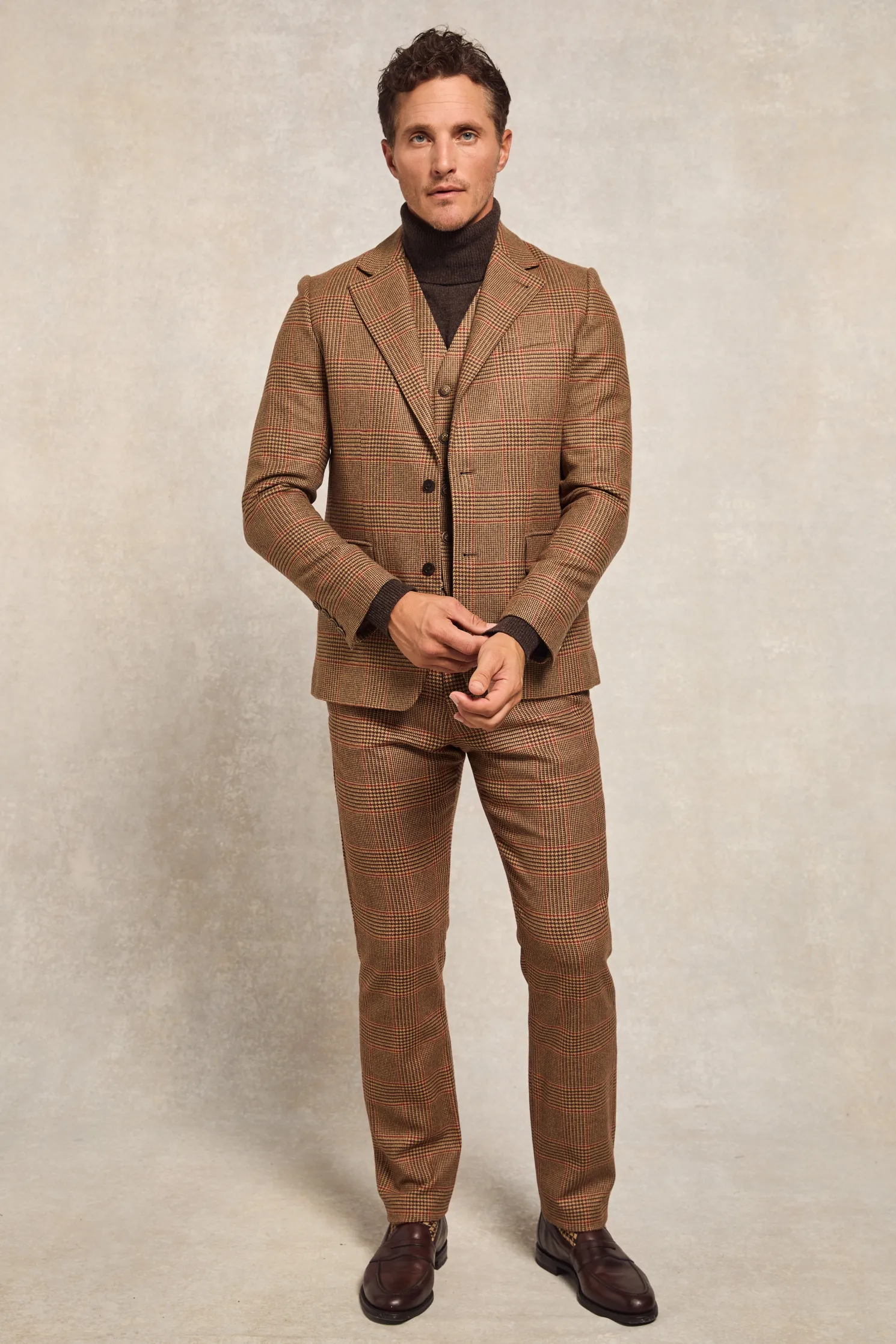 The Single Breasted Blazer (Clarence Check Merlot)