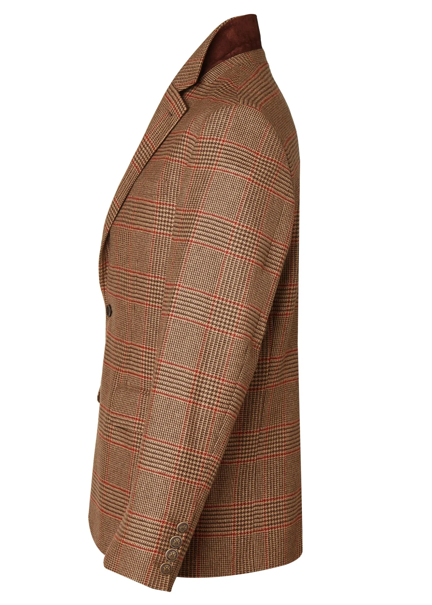 The Single Breasted Blazer (Clarence Check Merlot)