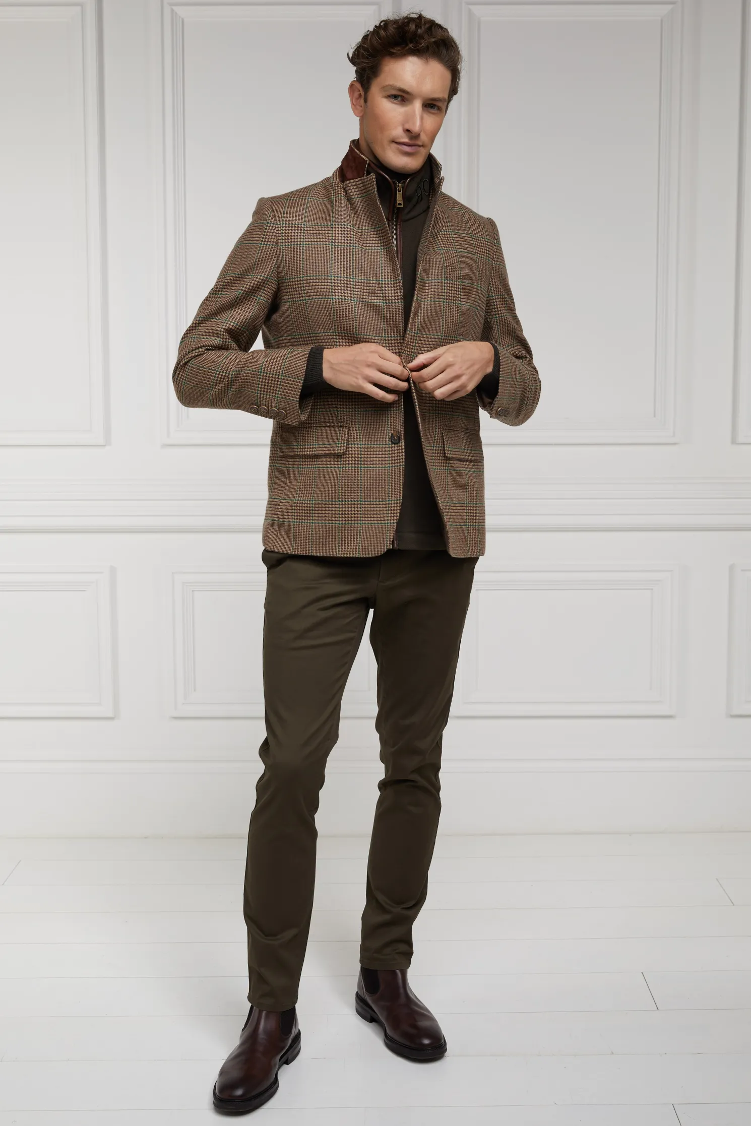 The Single Breasted Blazer (Clarence Check Forest)