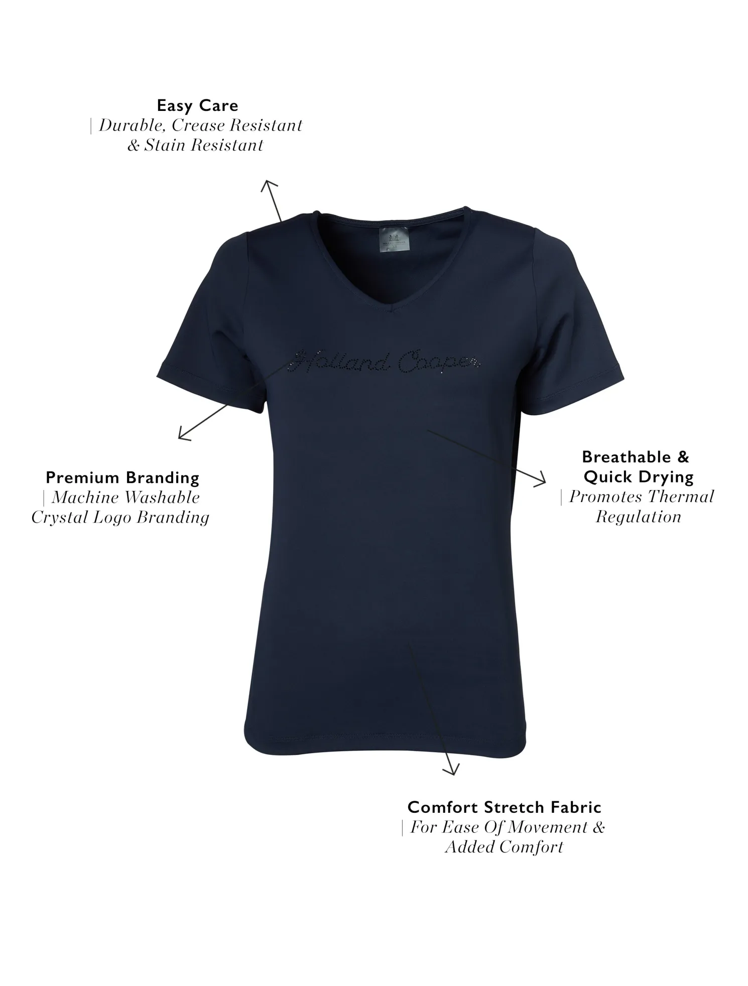 Training V-Neck Tee (Ink Navy)