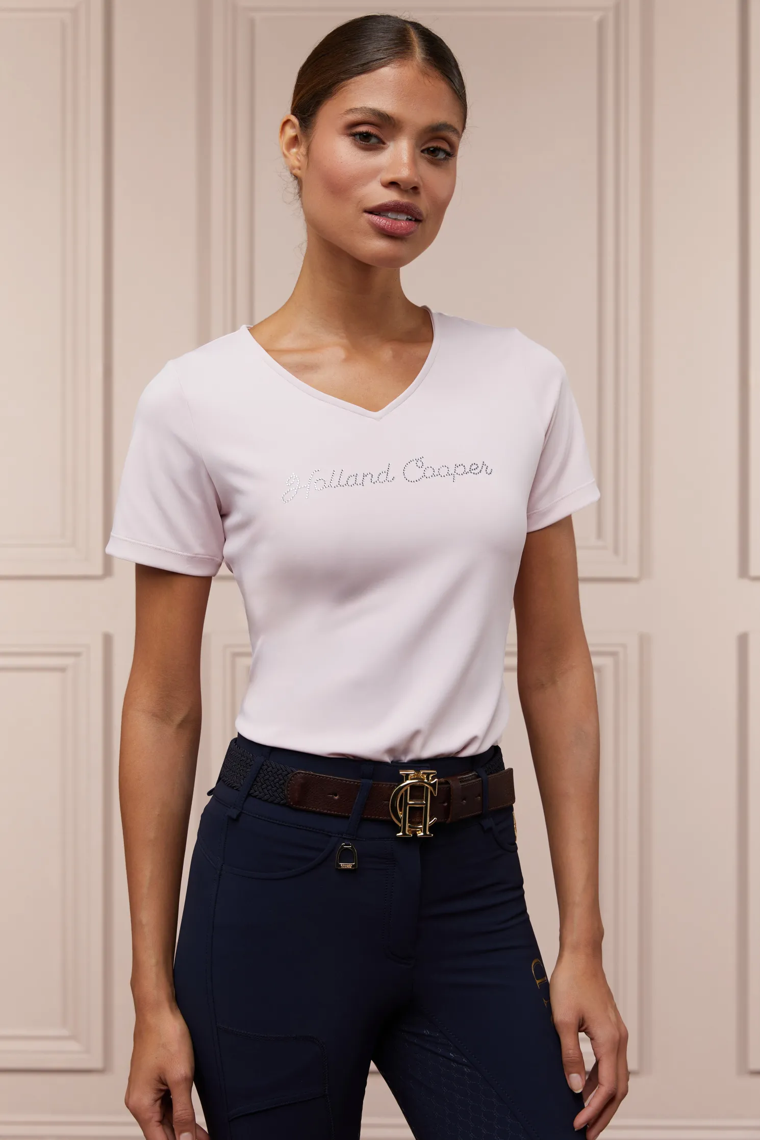Training V-Neck Tee (Blush)